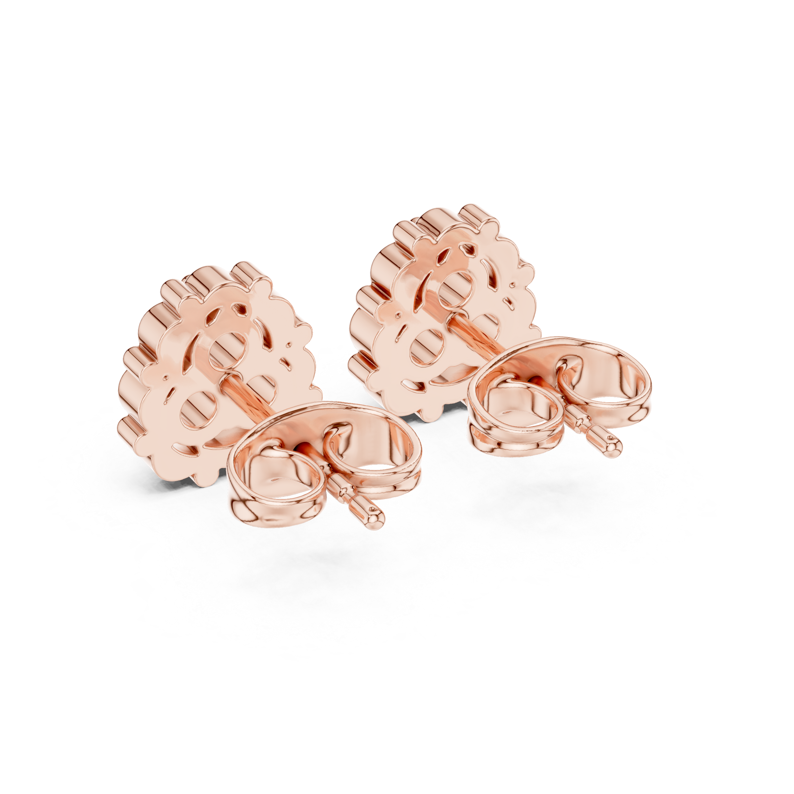 Luxury Clover Diamond Stud Earrings