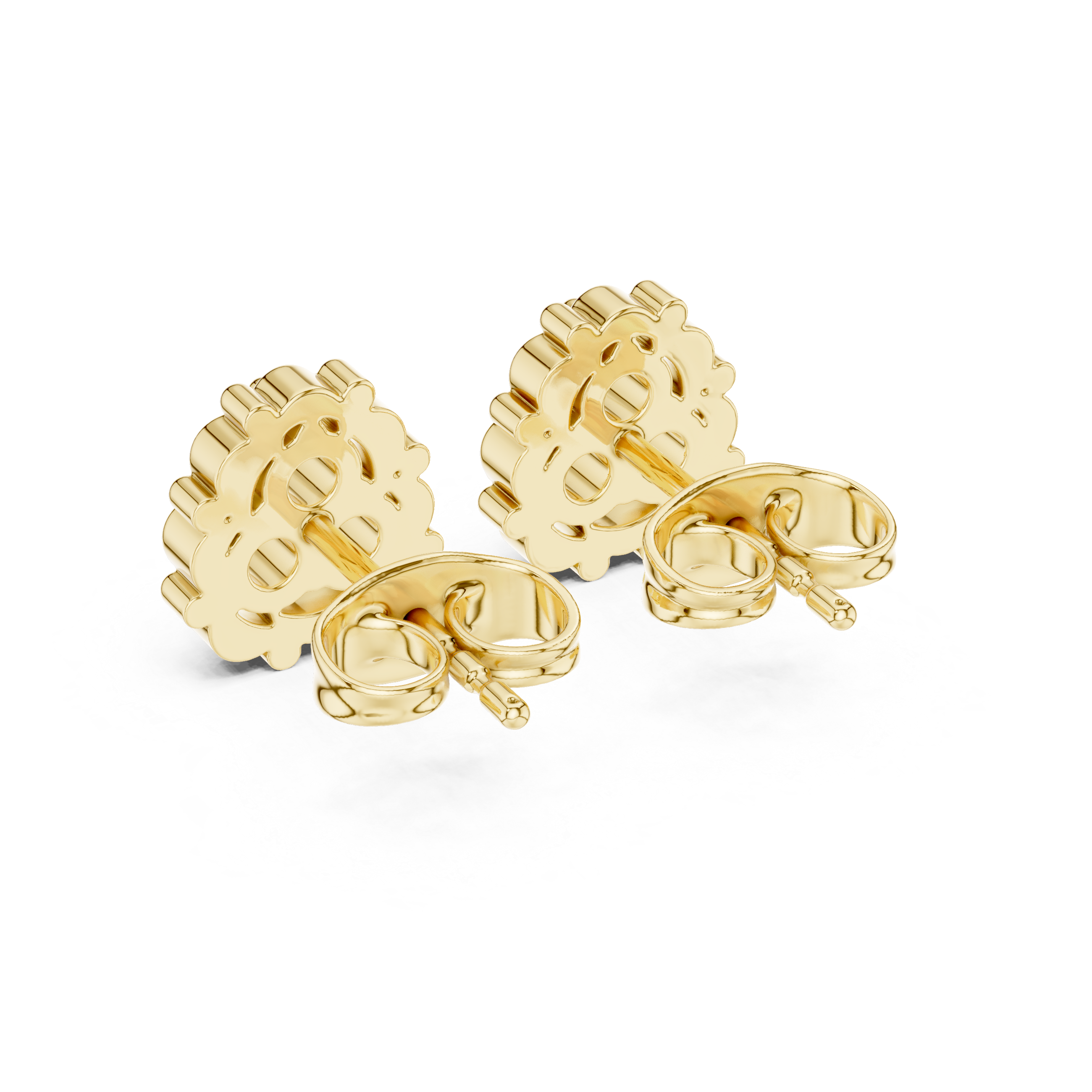 Luxury Clover Diamond Stud Earrings