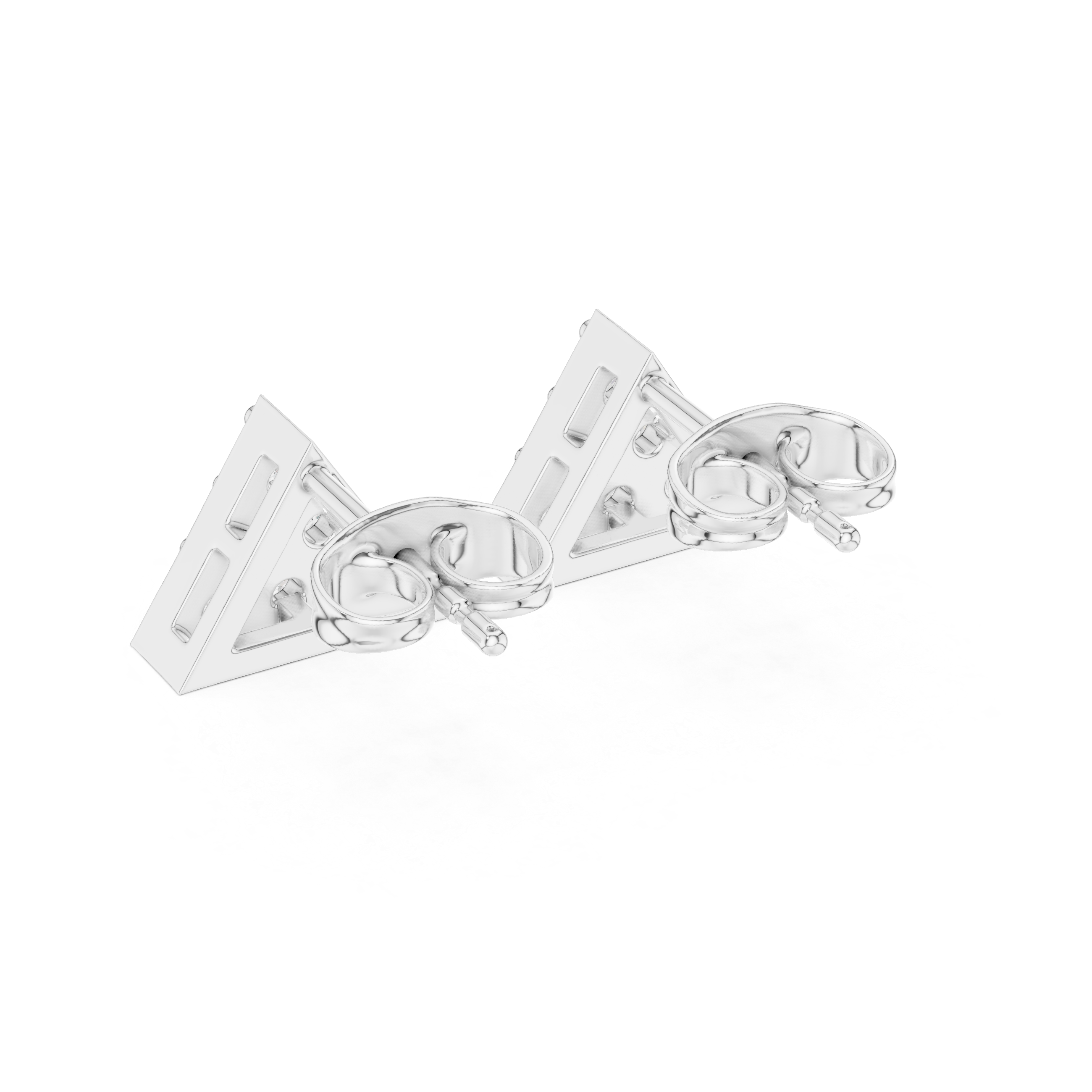 Luxury Triangle Diamond Stud Earrings