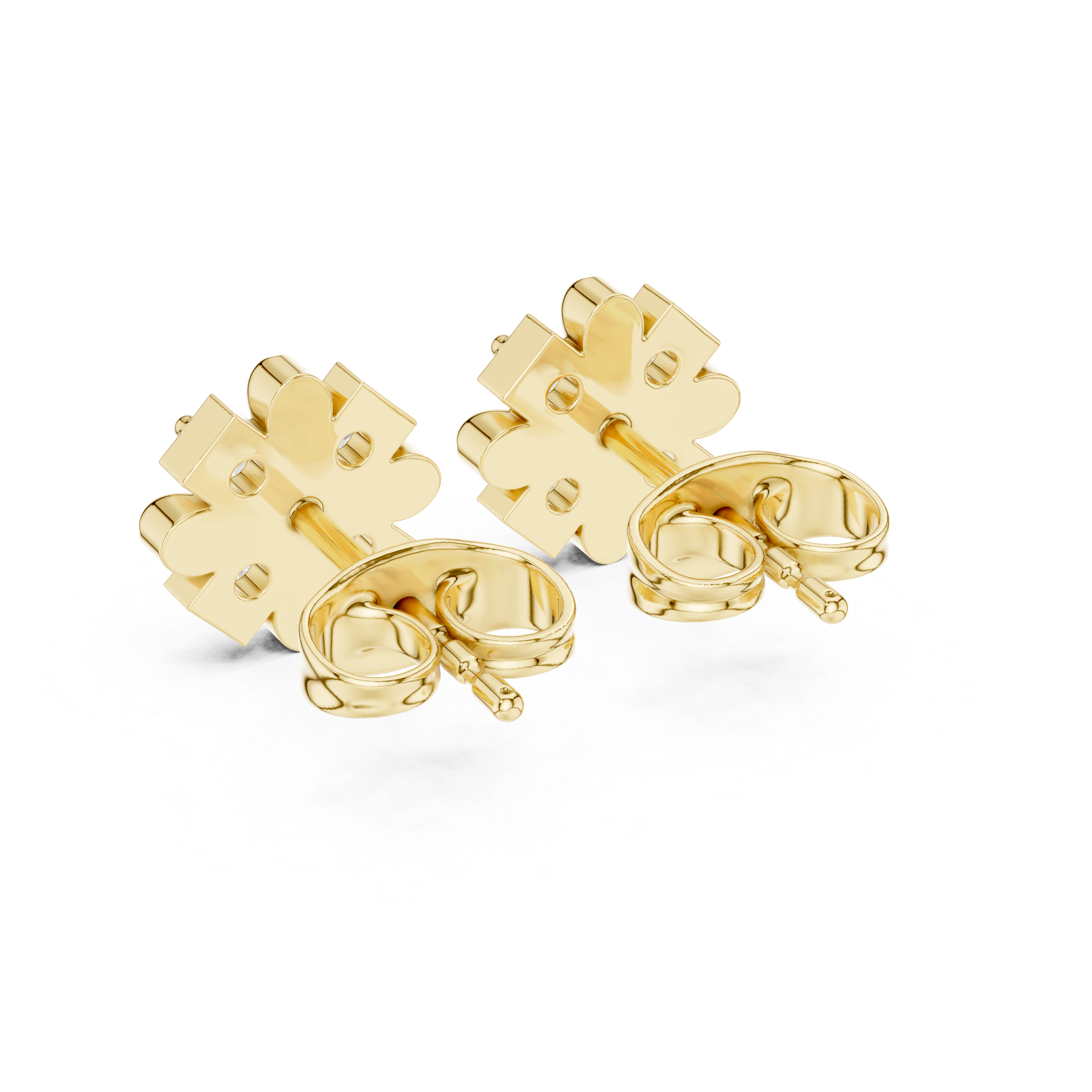 Luxury Floral Diamond Stud Earrings