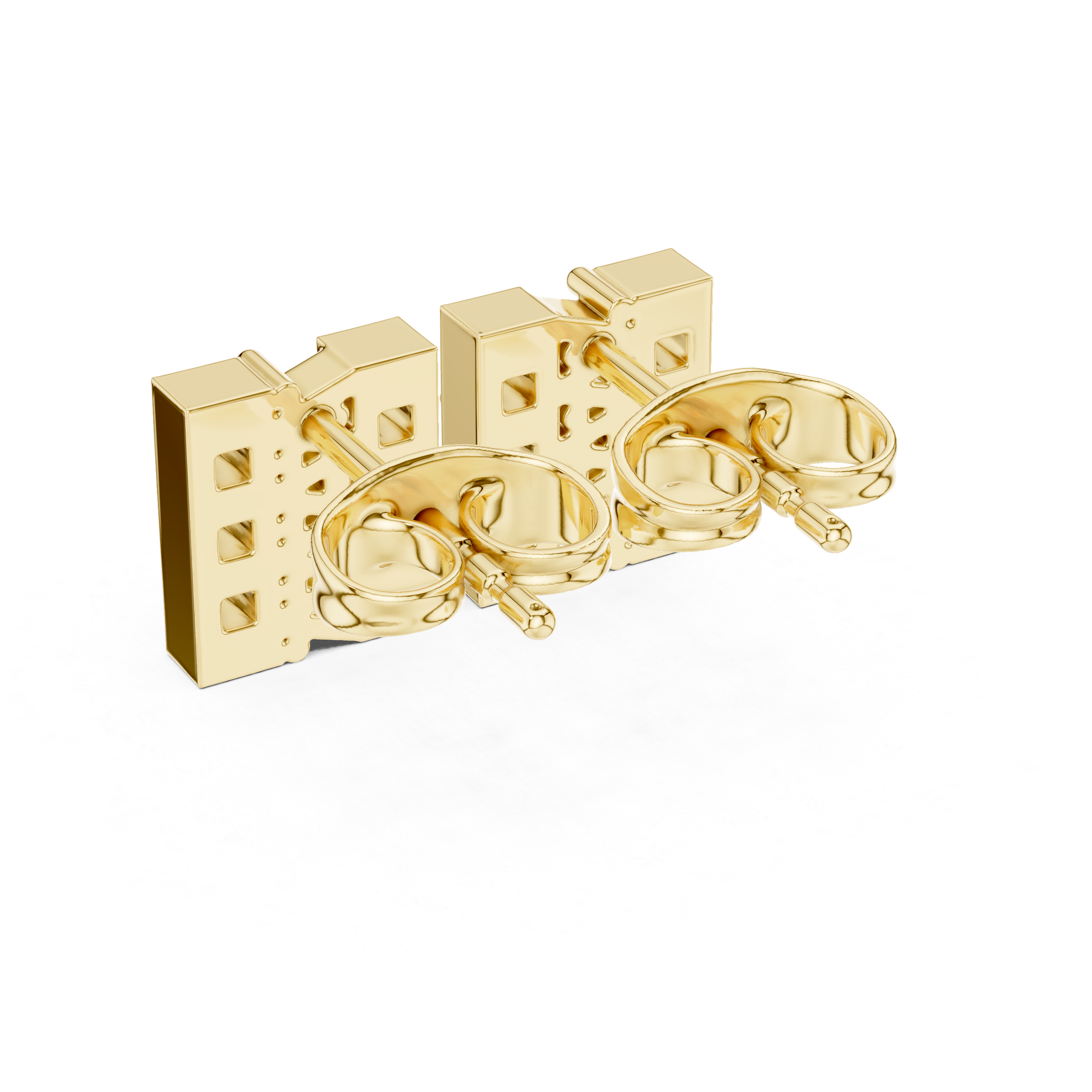 Luxury Diamond Bar Stud Earrings