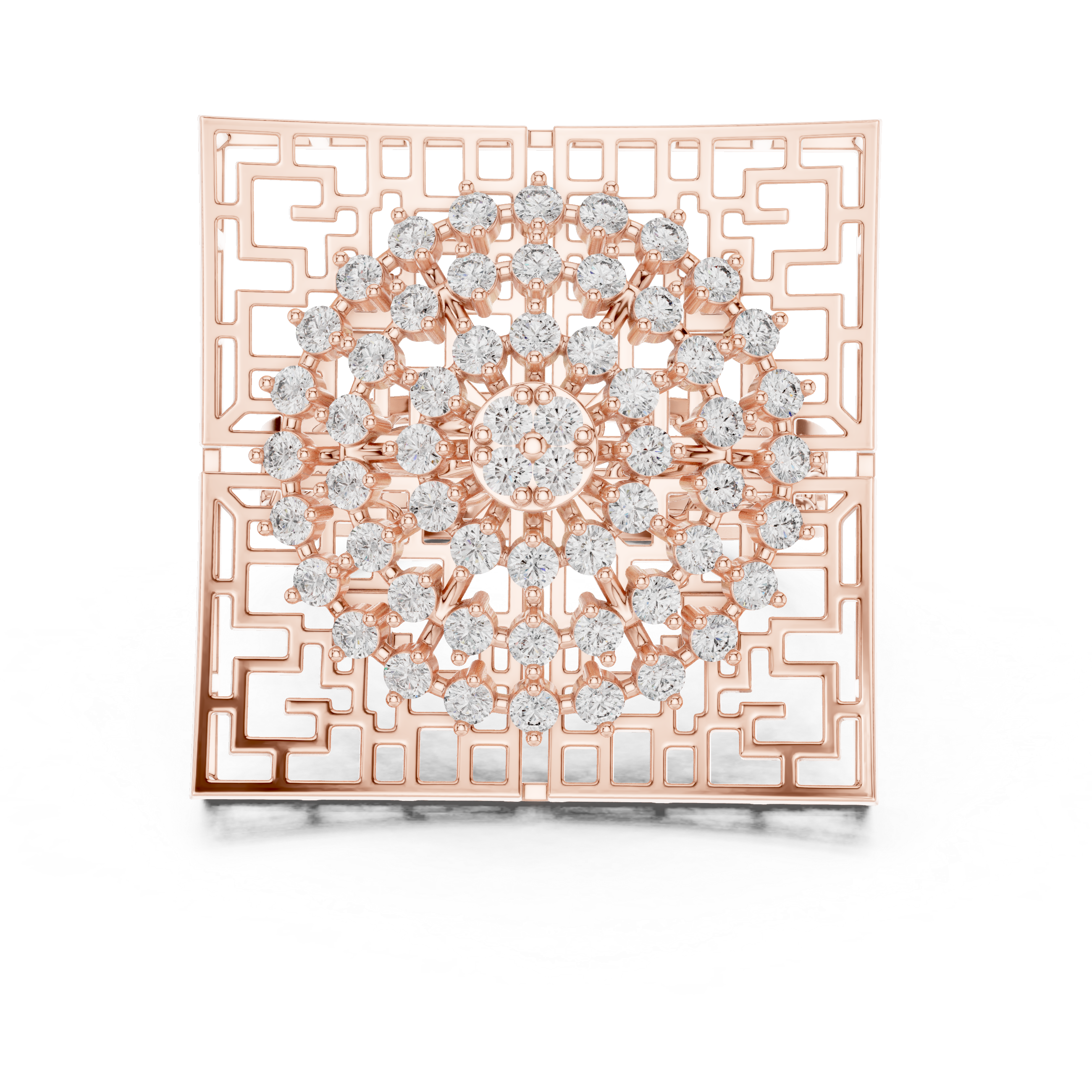 Luxury Square Halo Ring