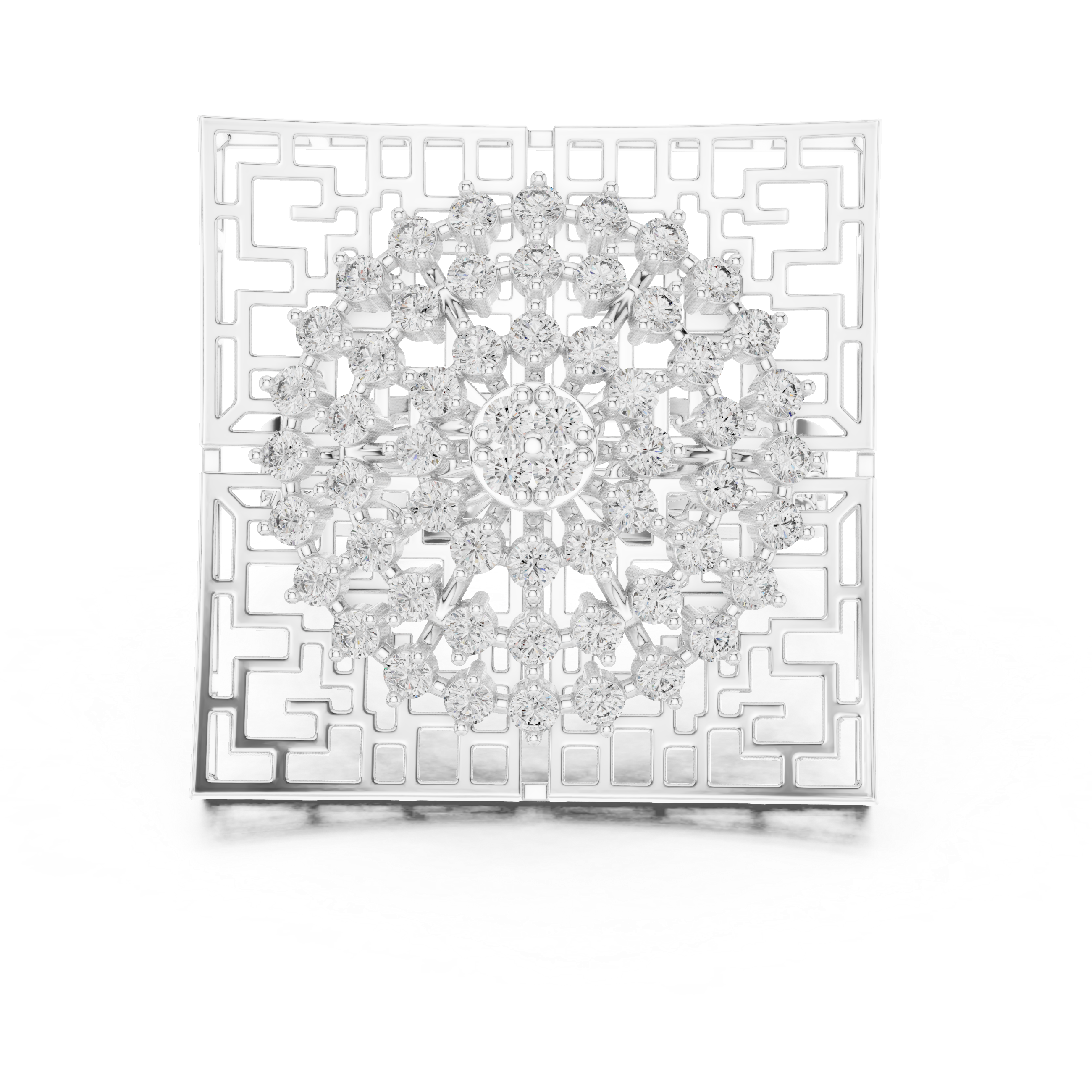 Luxury Square Halo Ring