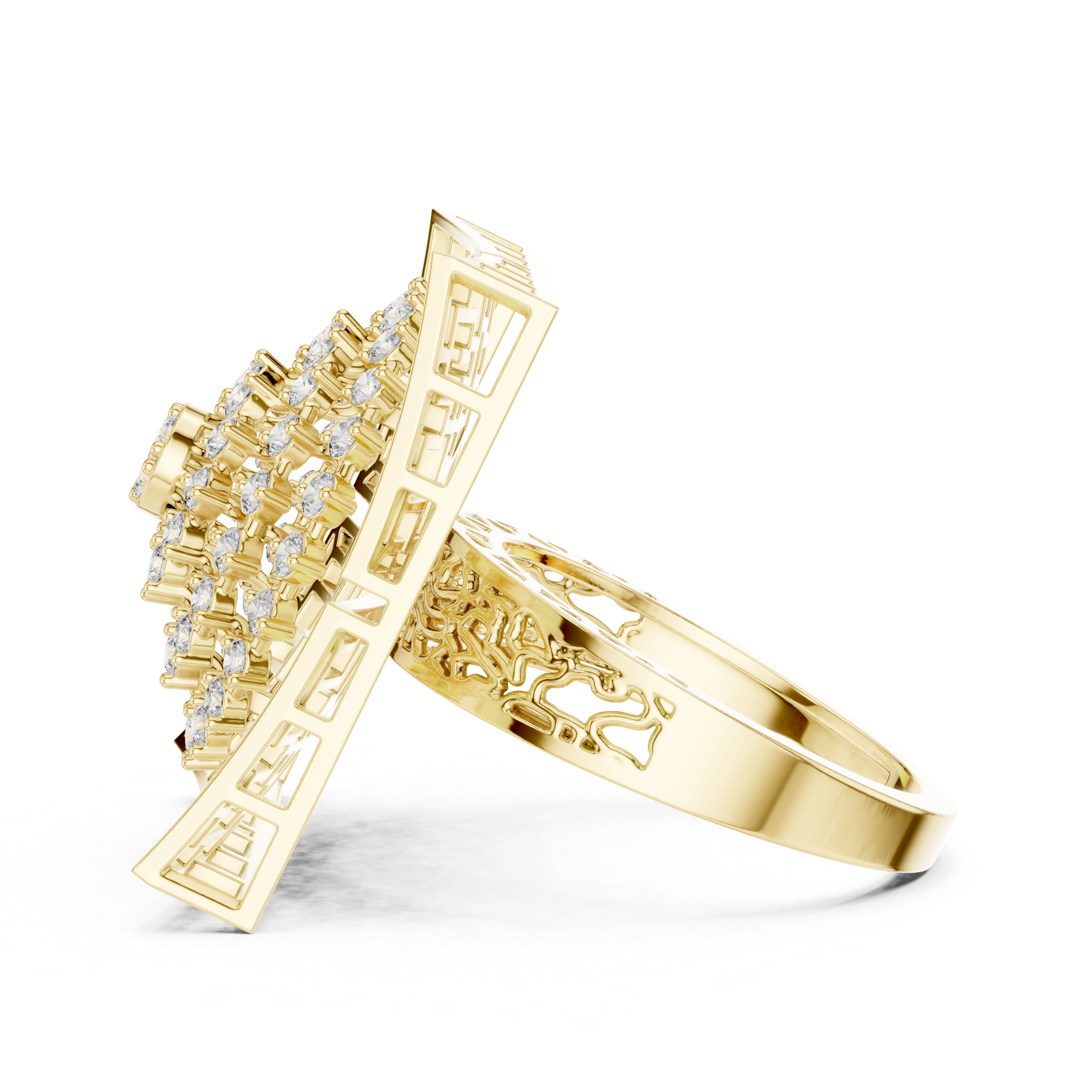 Luxury Square Halo Ring