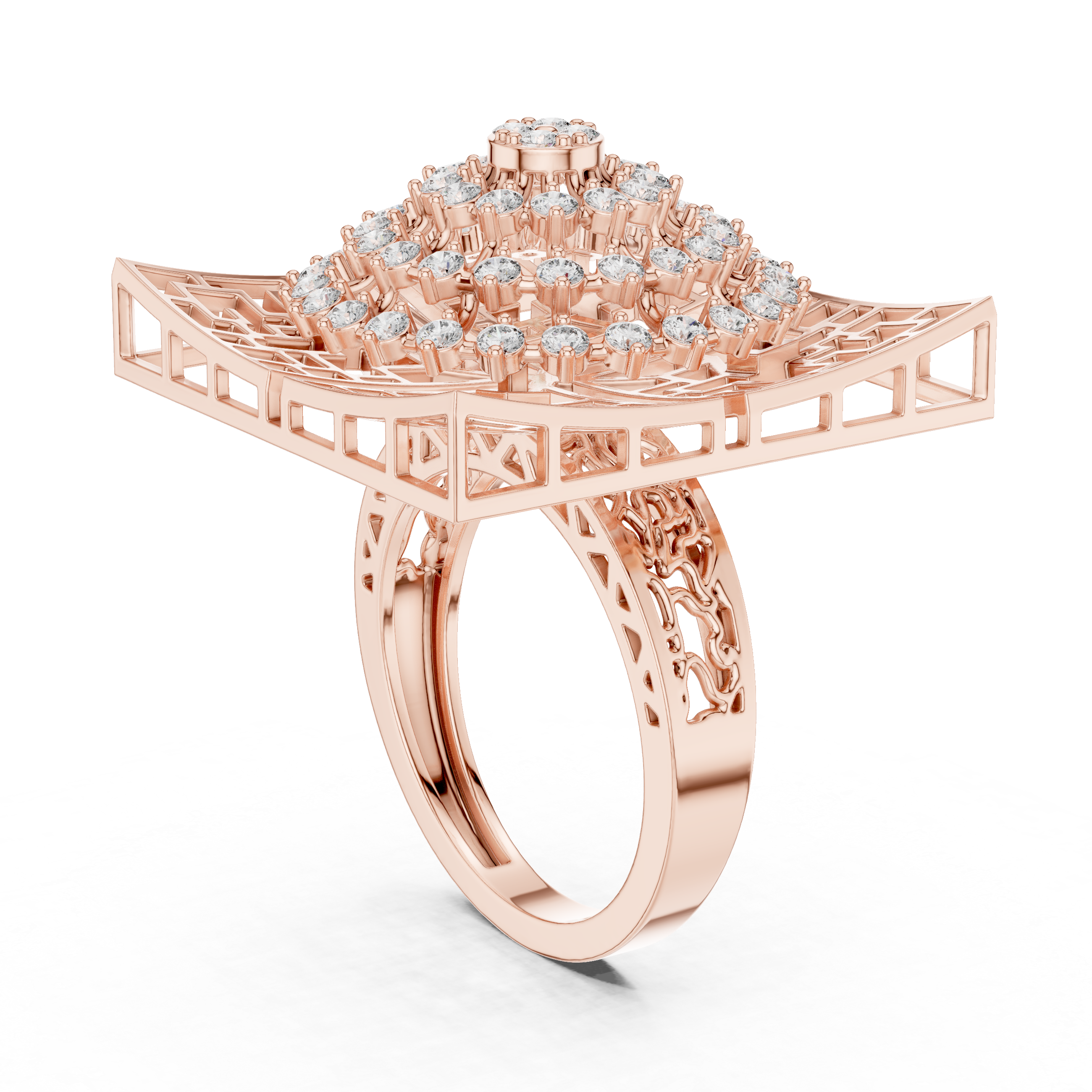 Luxury Square Halo Ring