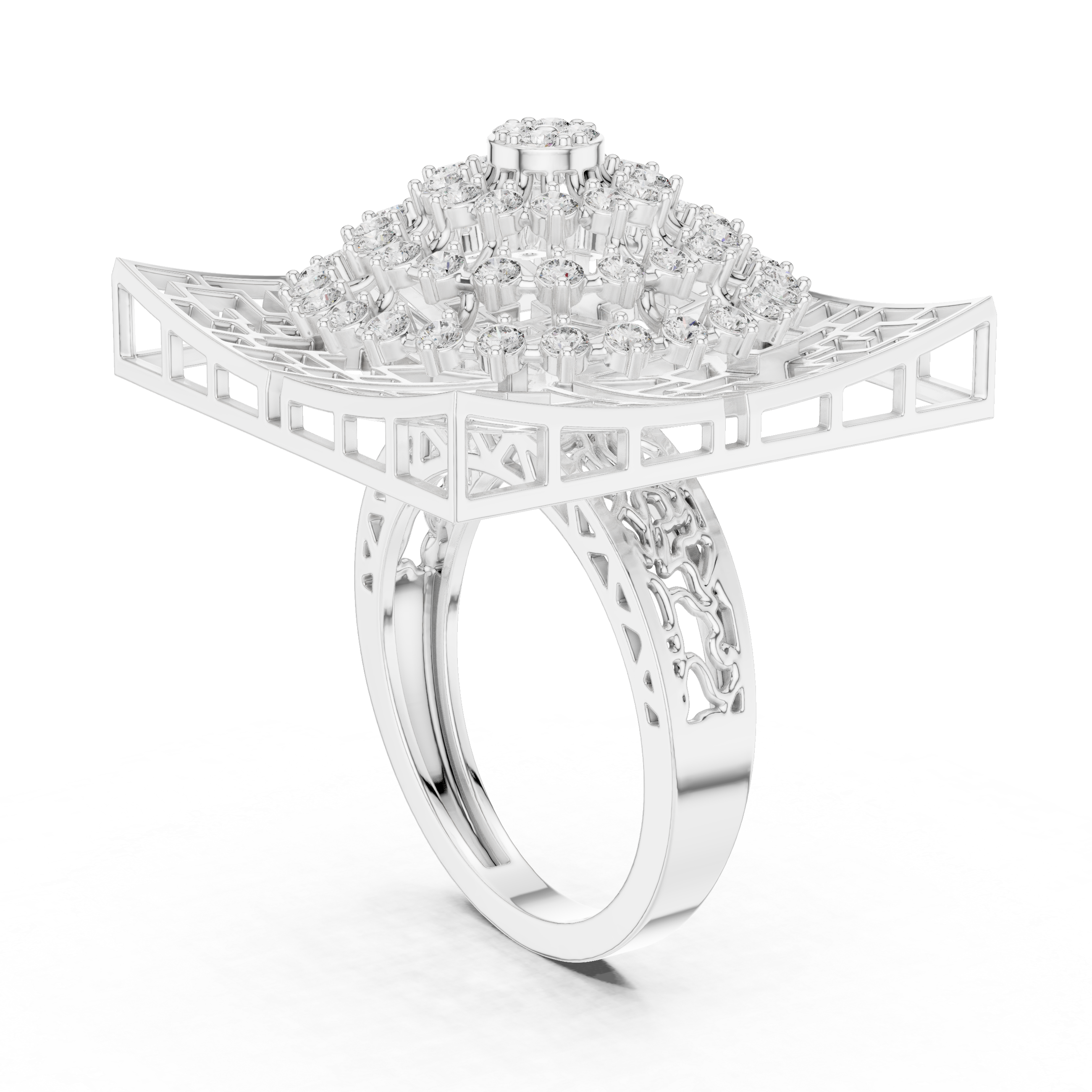 Luxury Square Halo Ring