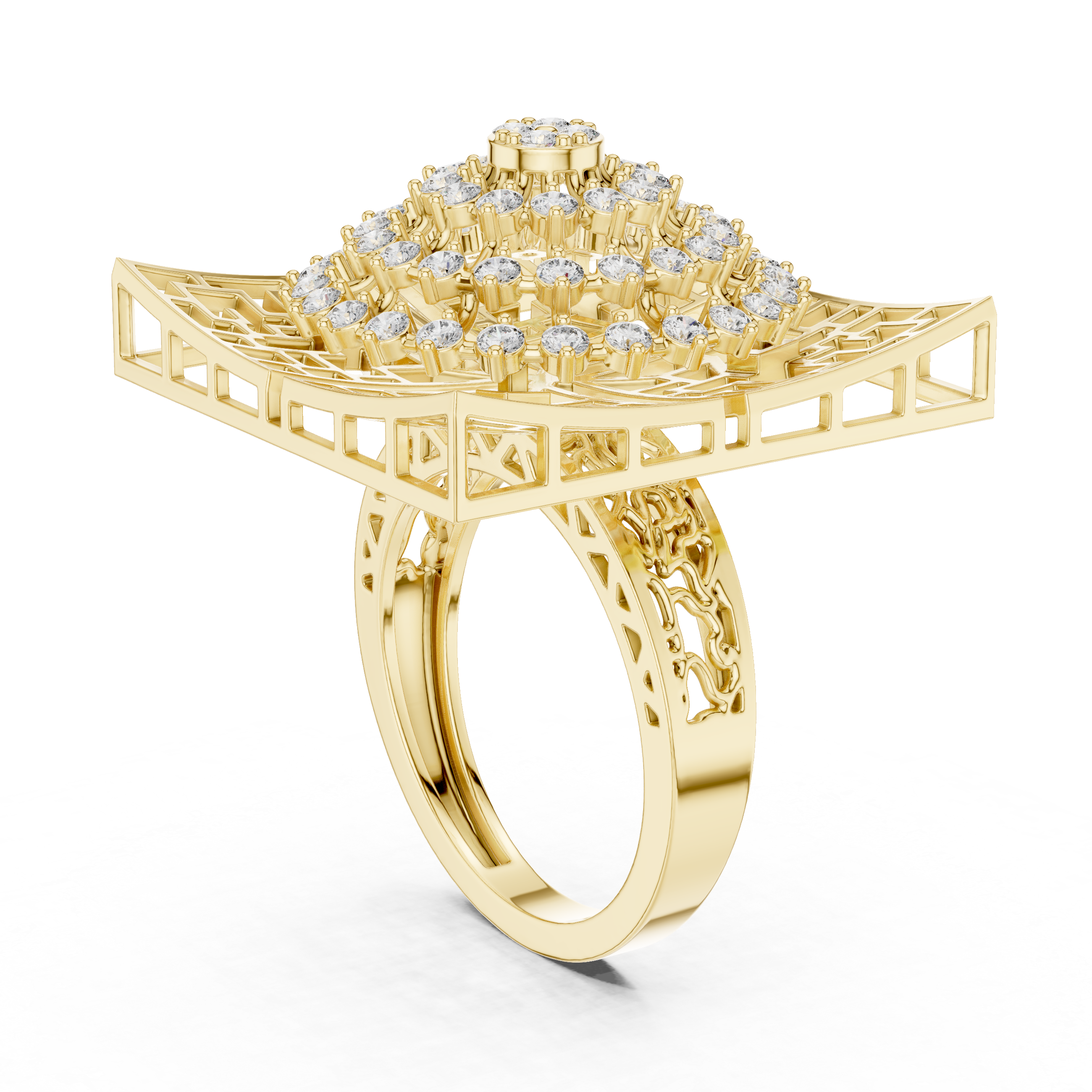 Luxury Square Halo Ring