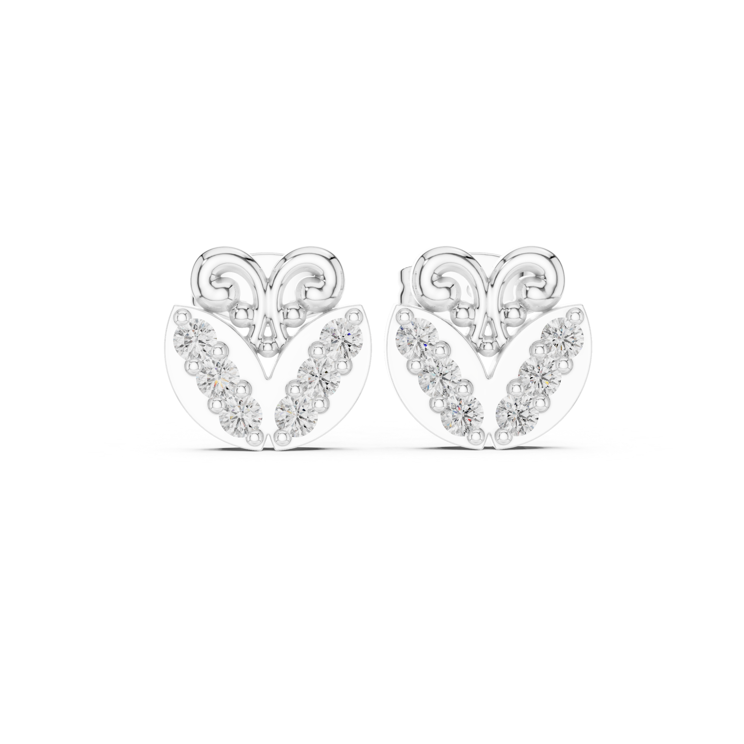 Luxury Scroll Heart Earrings