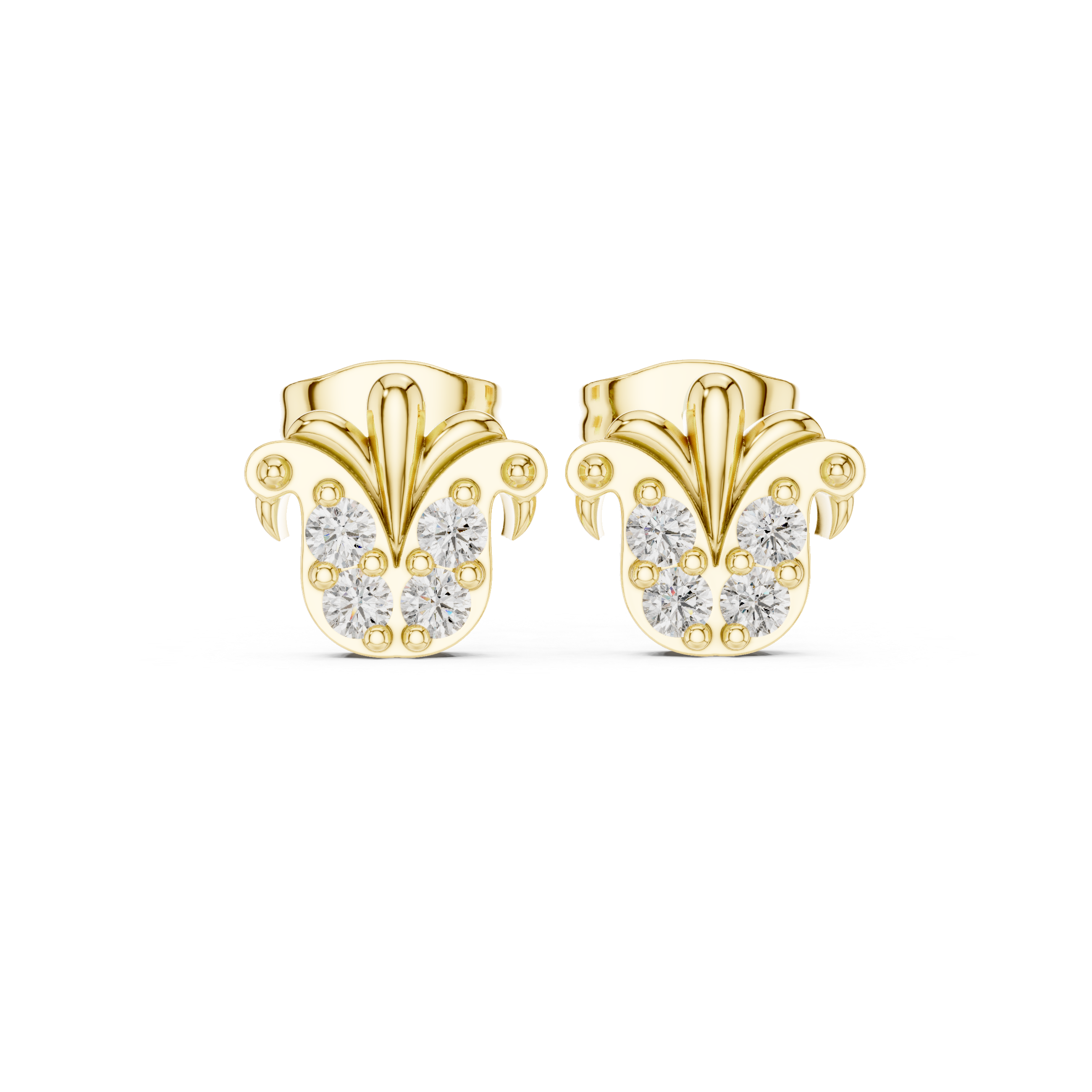 Luxury Fleur Stud Earrings