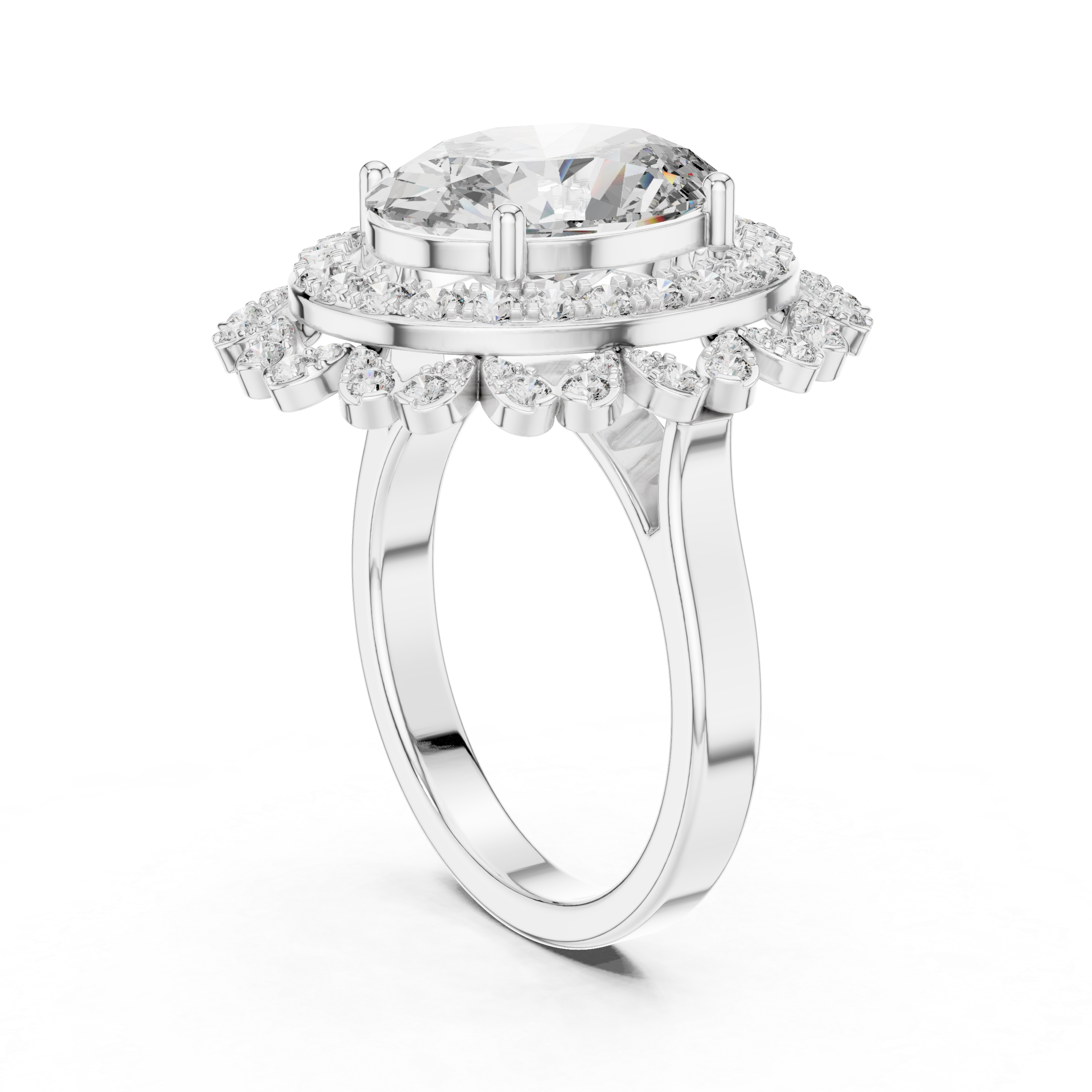 Luxury Halo Diamond Ring