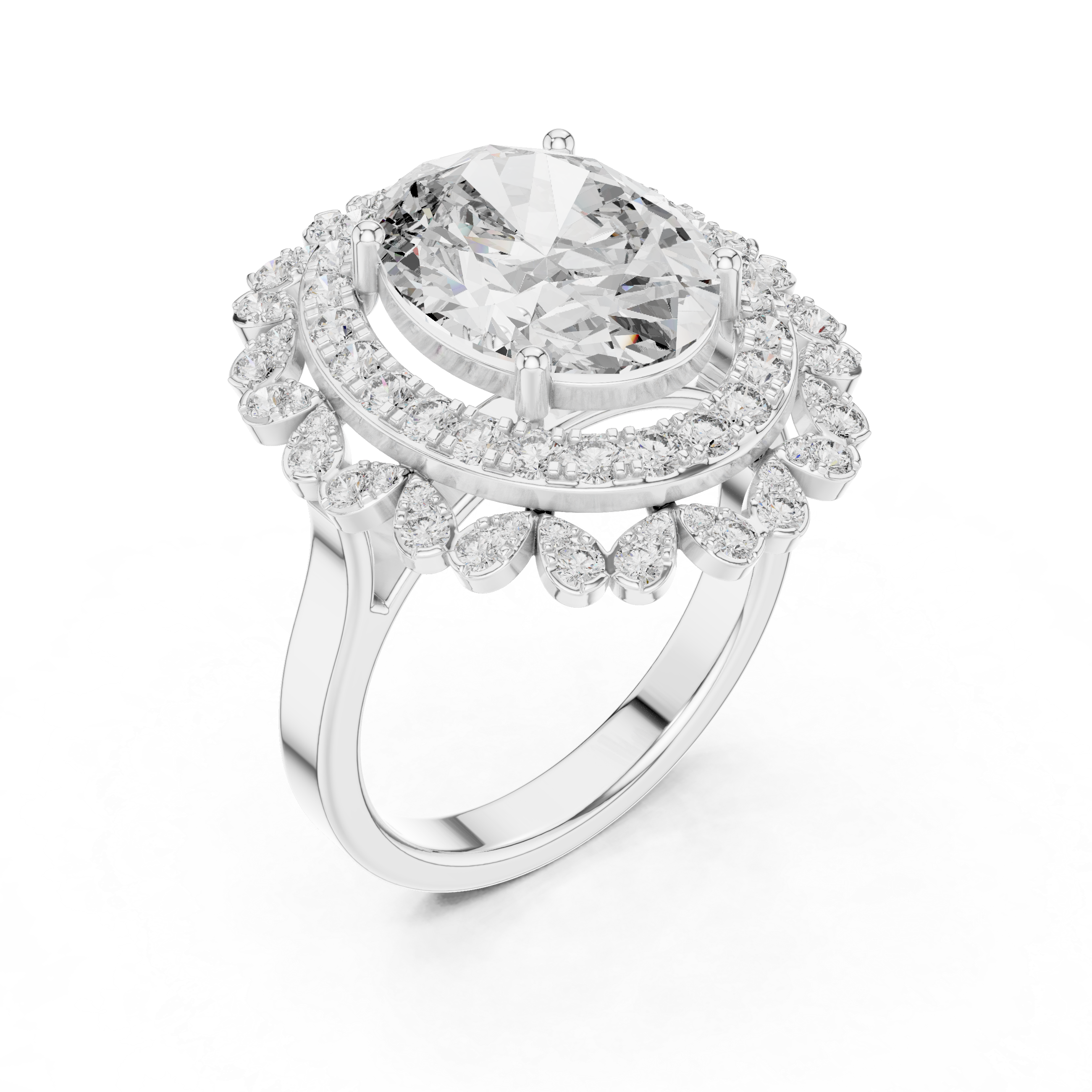 Luxury Halo Diamond Ring