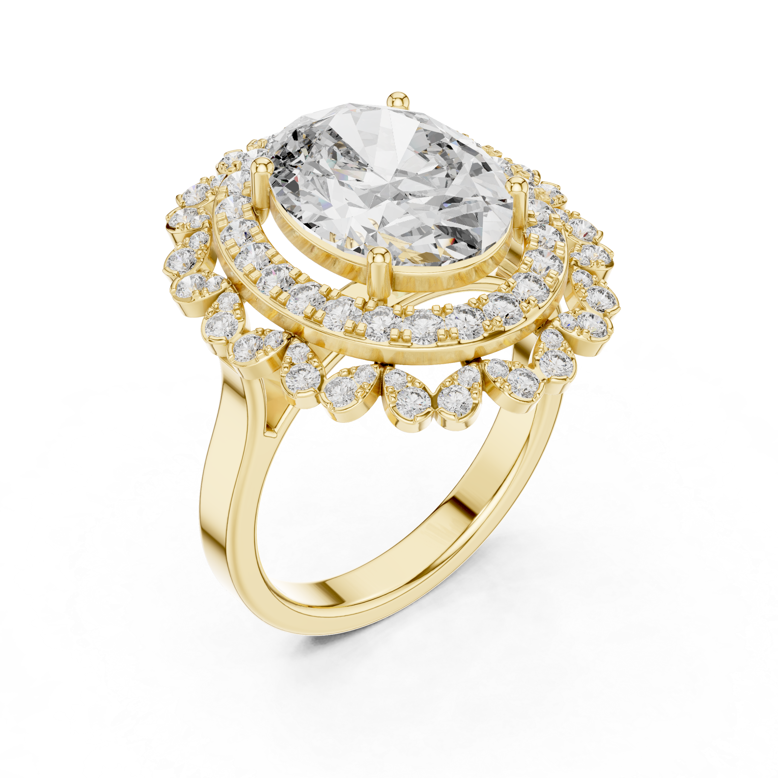 Luxury Halo Diamond Ring