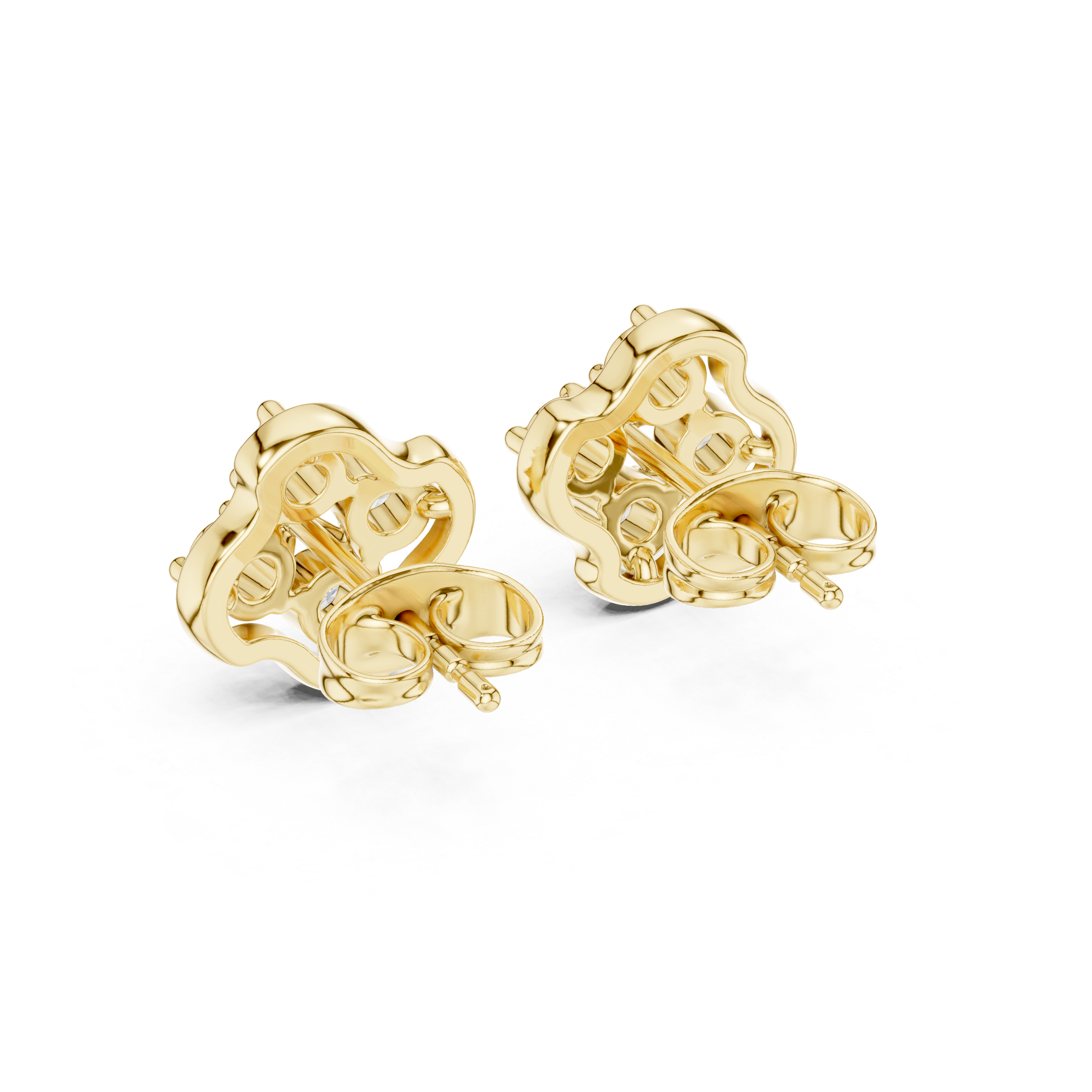 Luxury Floral Cluster Stud Earrings