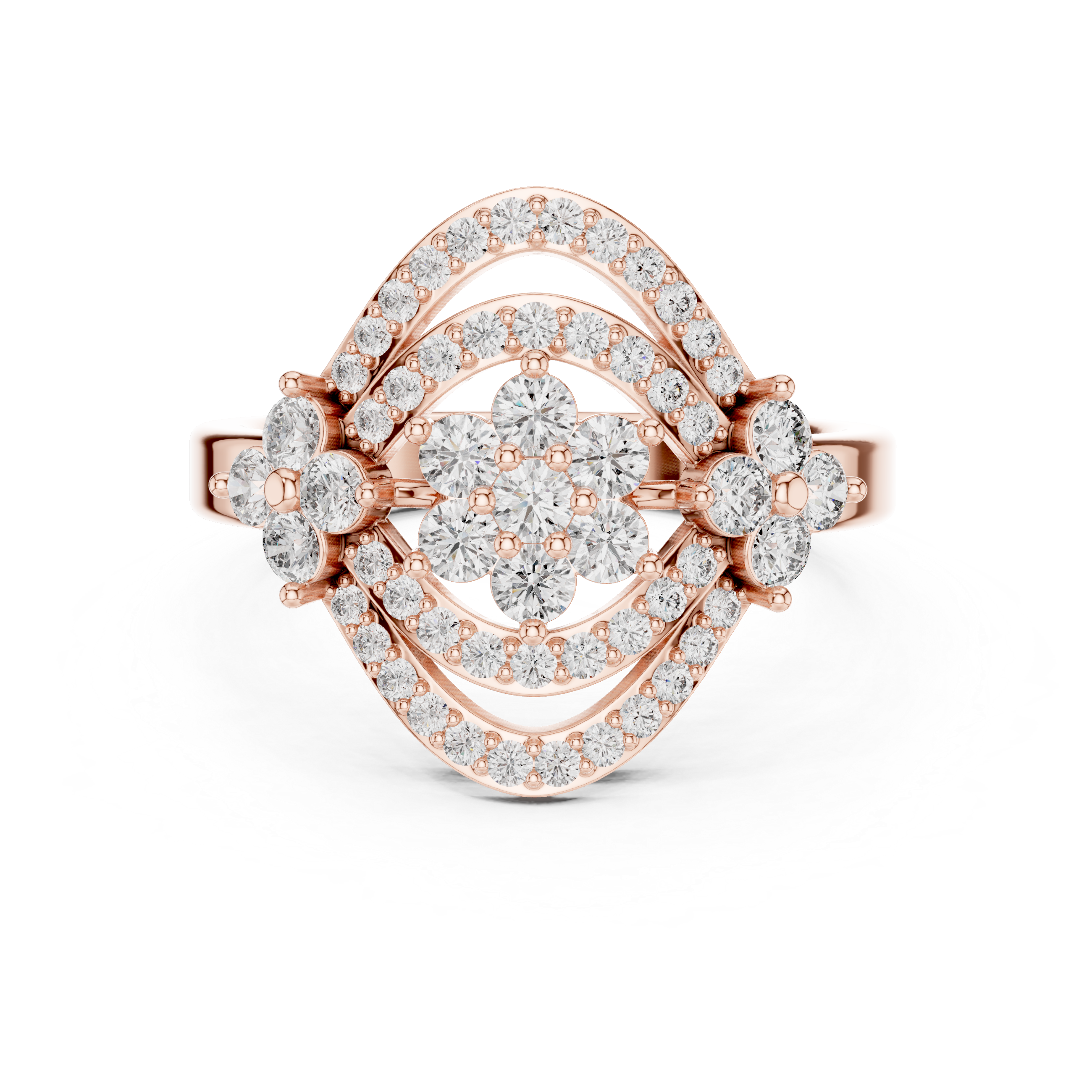 Luxury Floral Diamond Ring