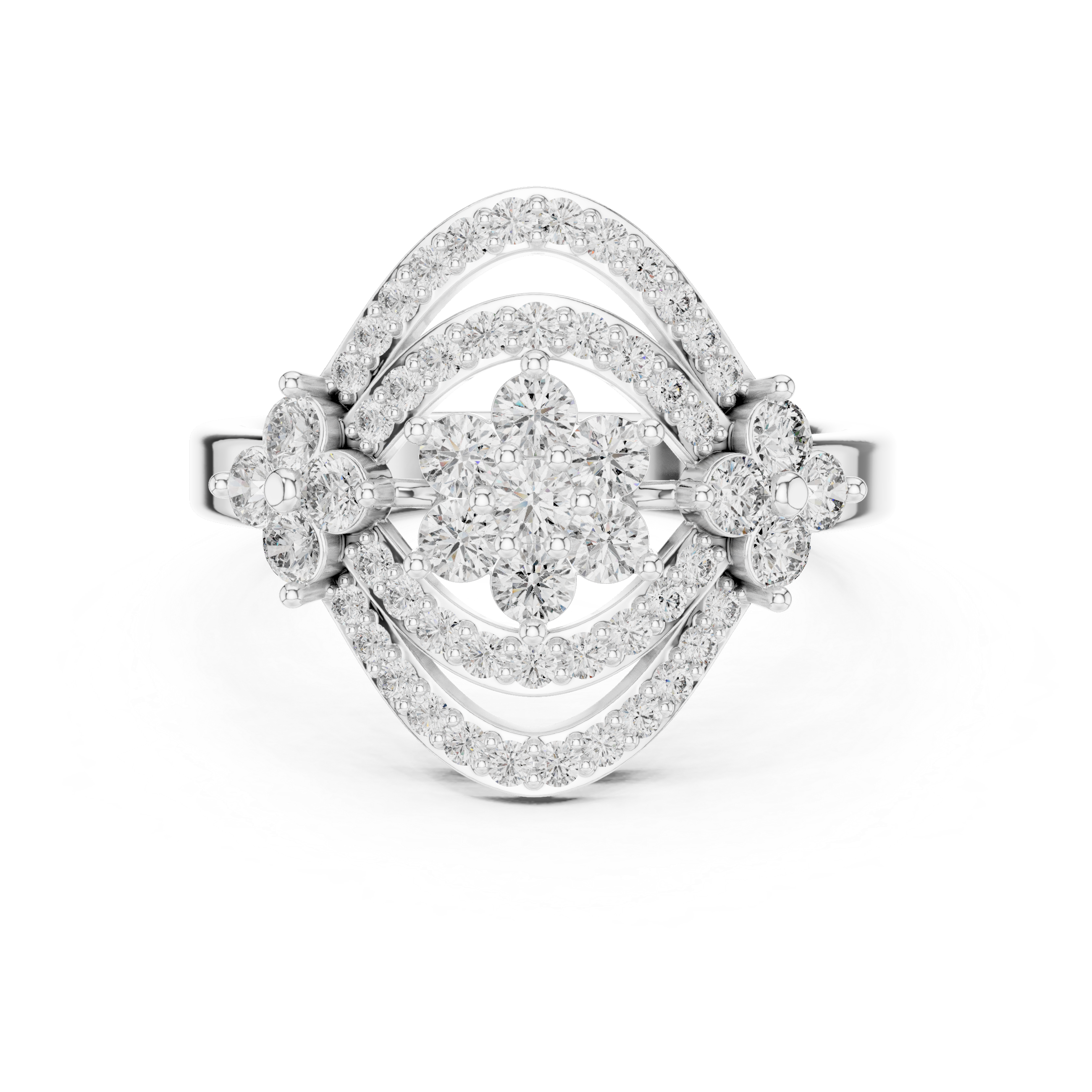 Luxury Floral Diamond Ring
