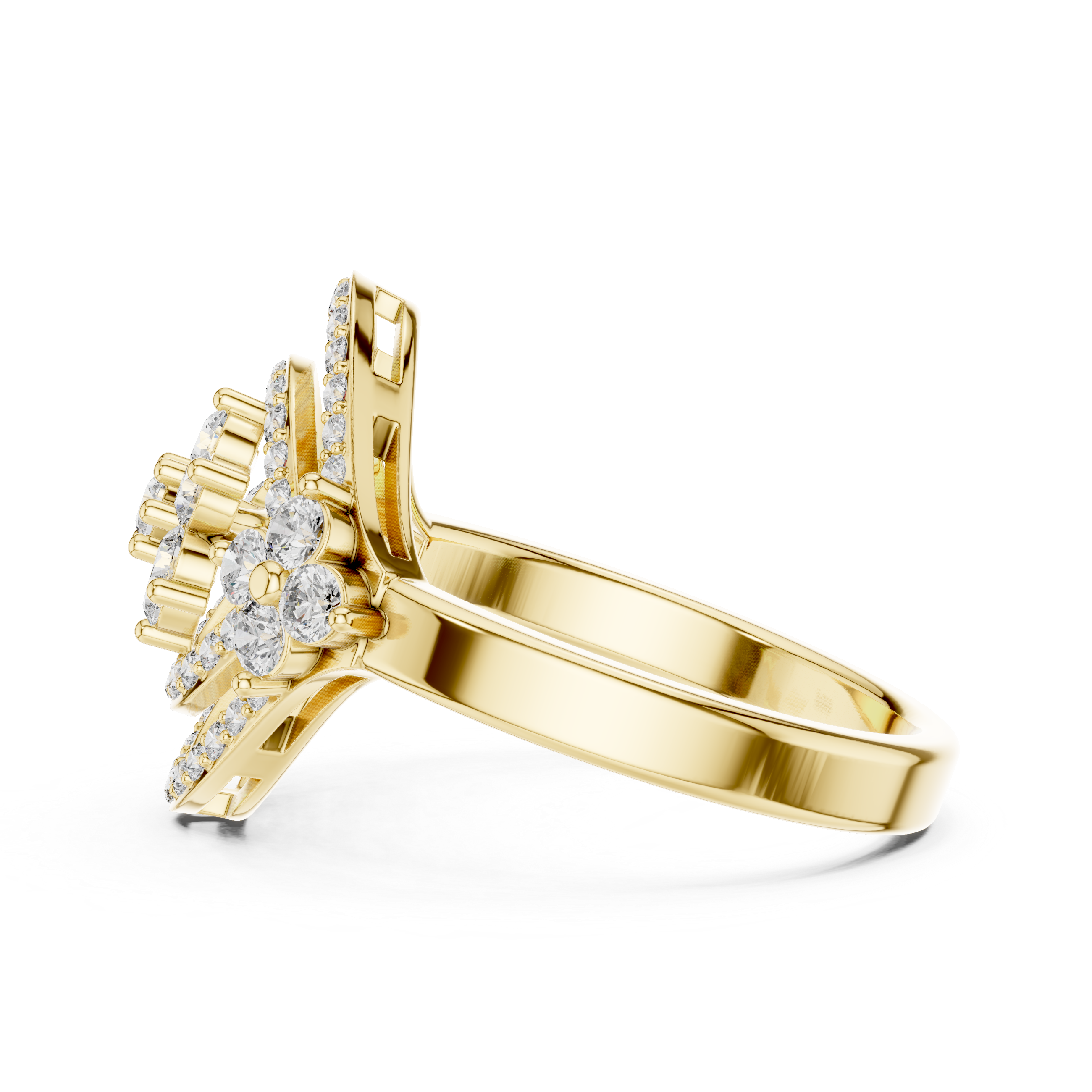 Luxury Floral Diamond Ring