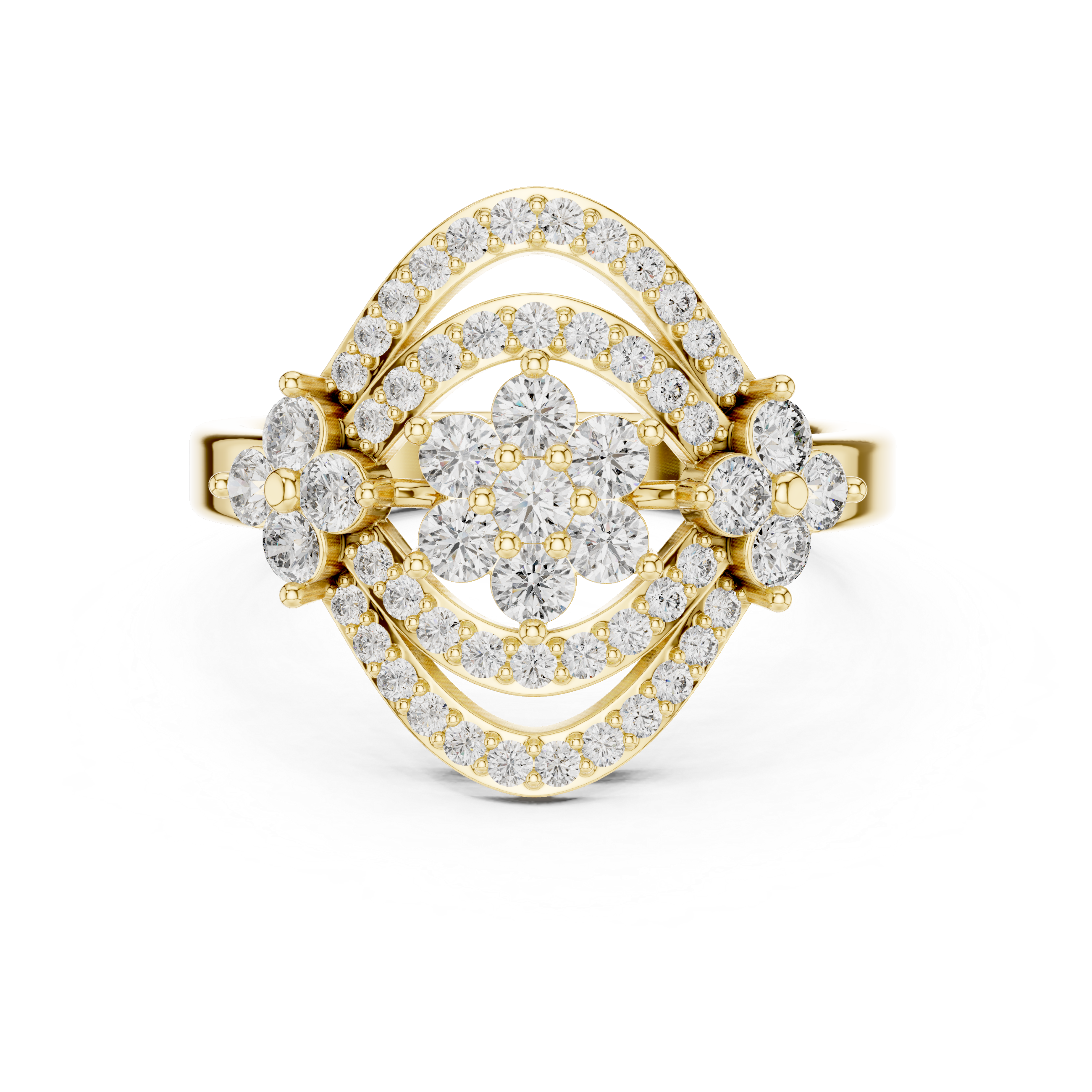 Luxury Floral Diamond Ring