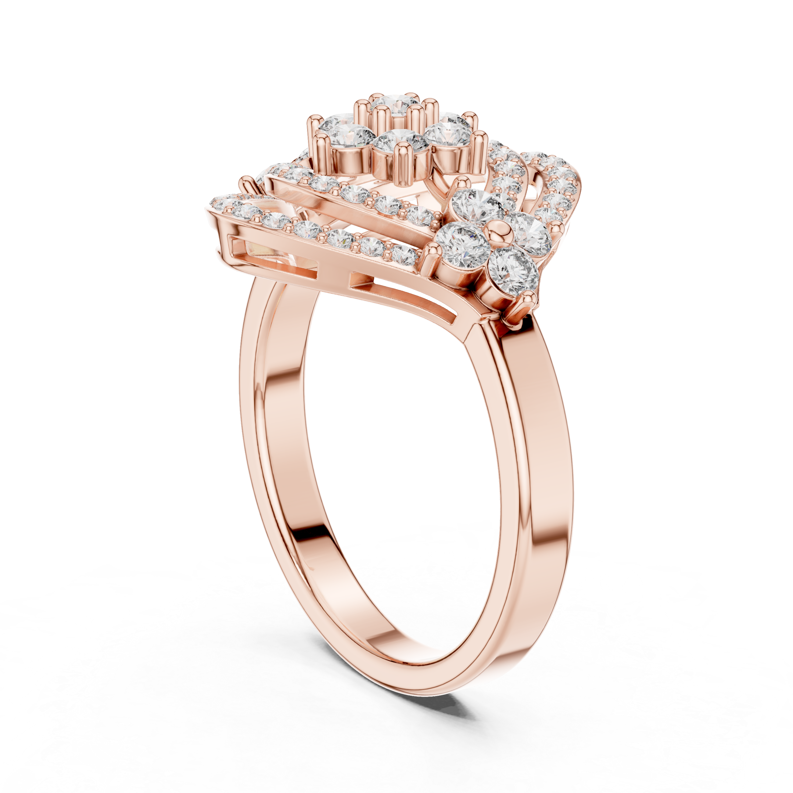 Luxury Floral Diamond Ring