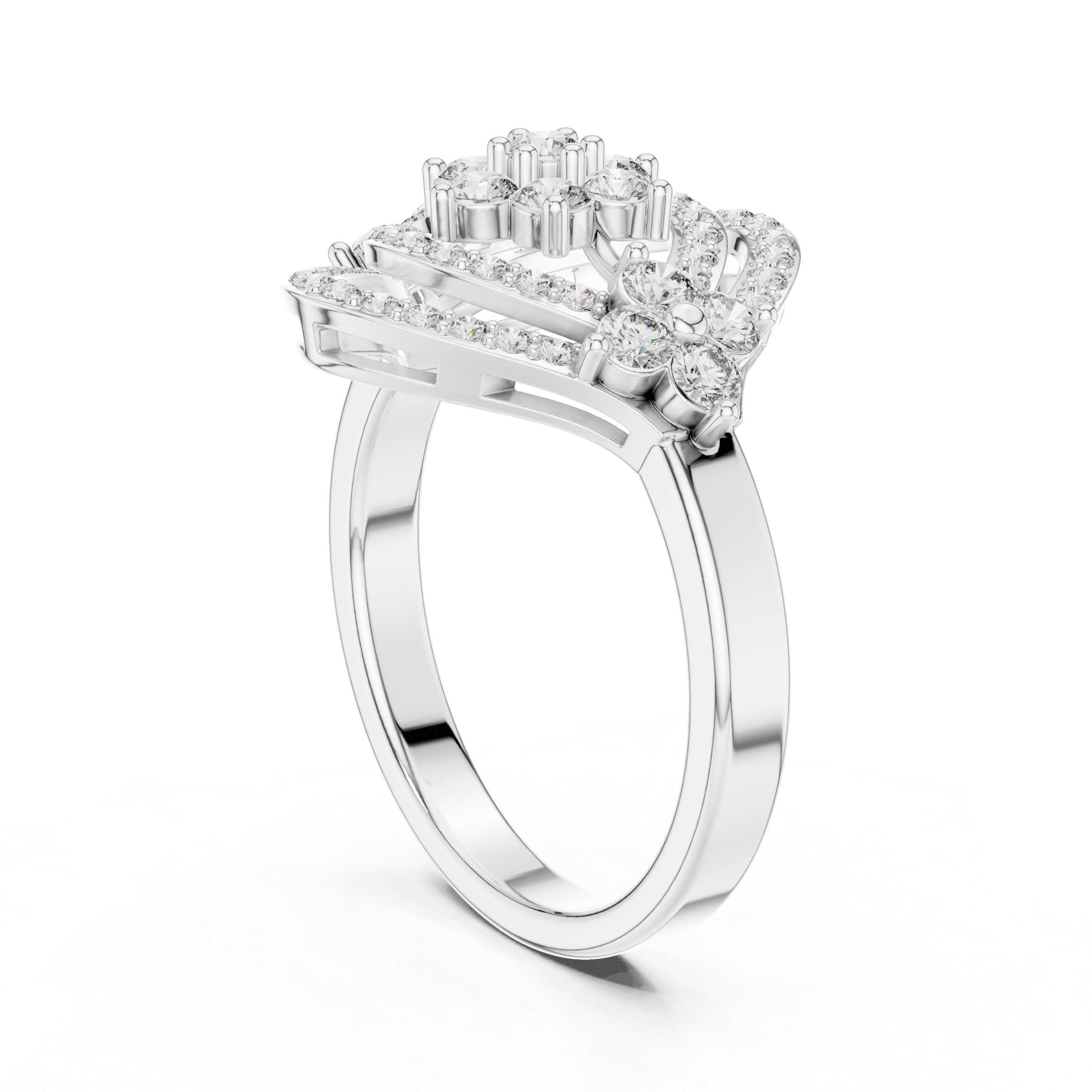 Luxury Floral Diamond Ring