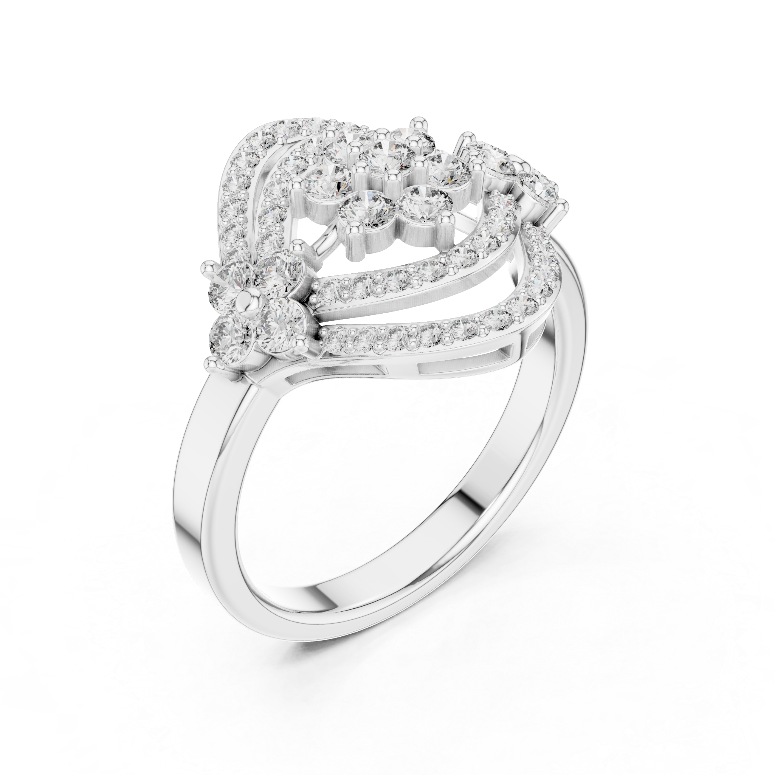Luxury Floral Diamond Ring