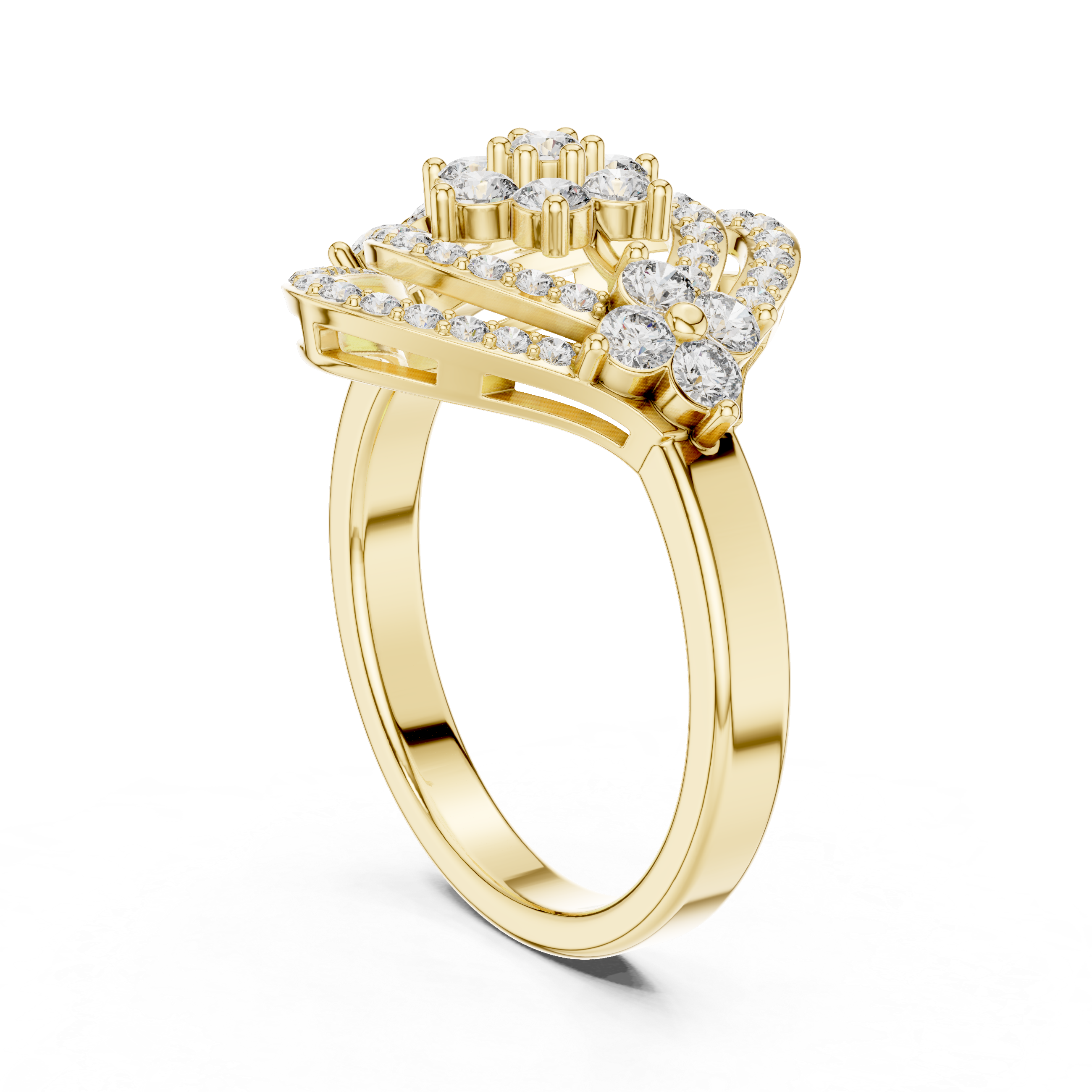 Luxury Floral Diamond Ring