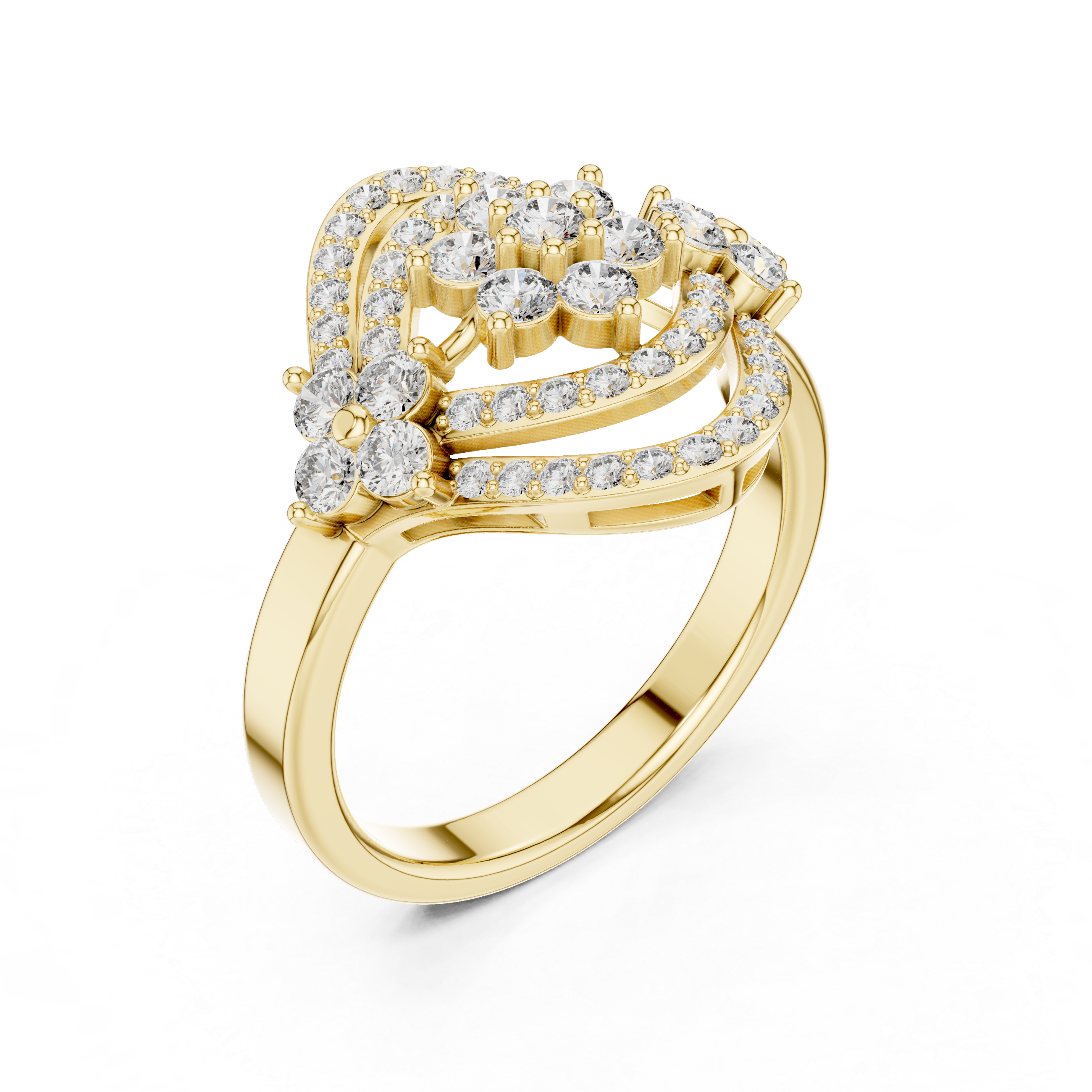 Luxury Floral Diamond Ring