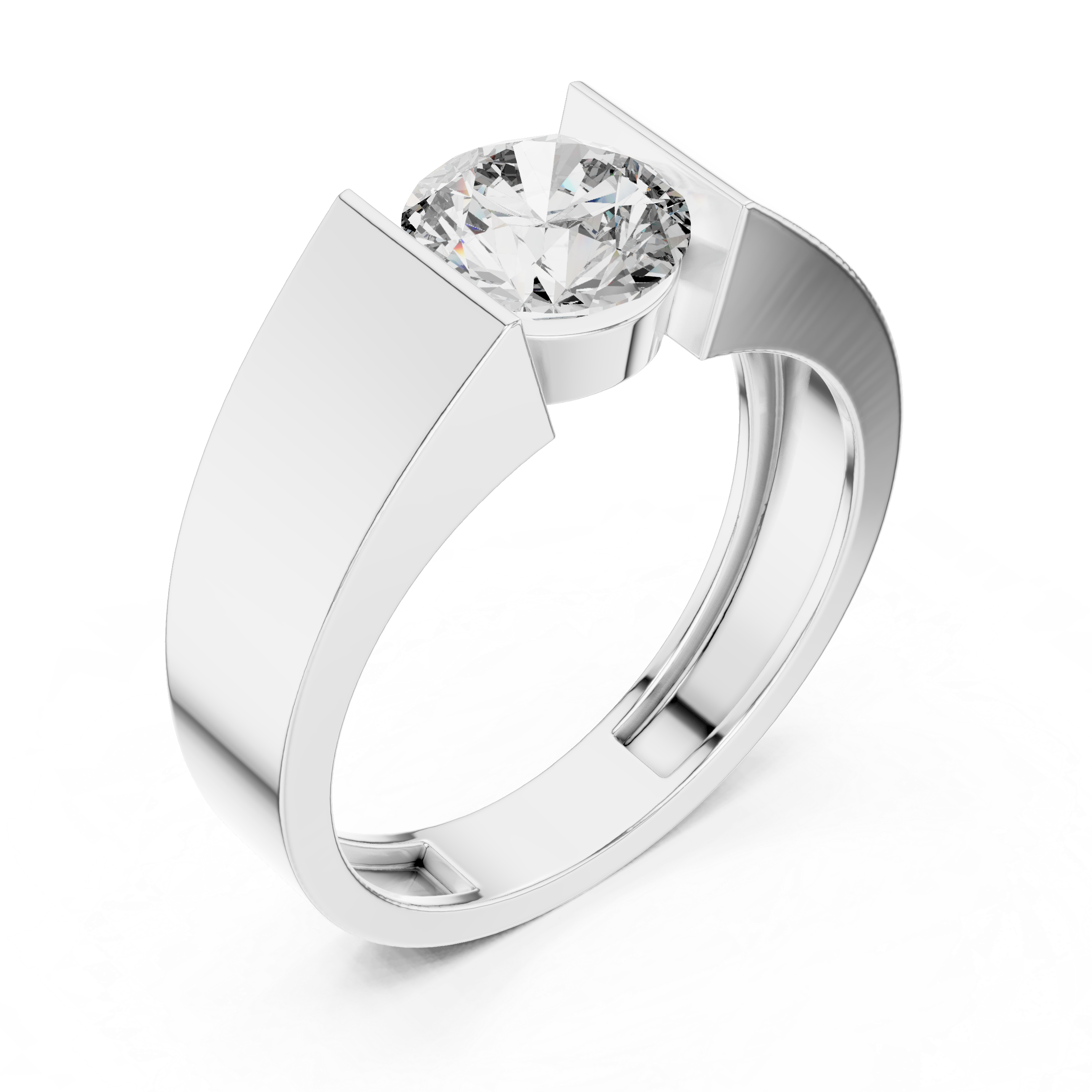 Modern Bold Diamond Ring