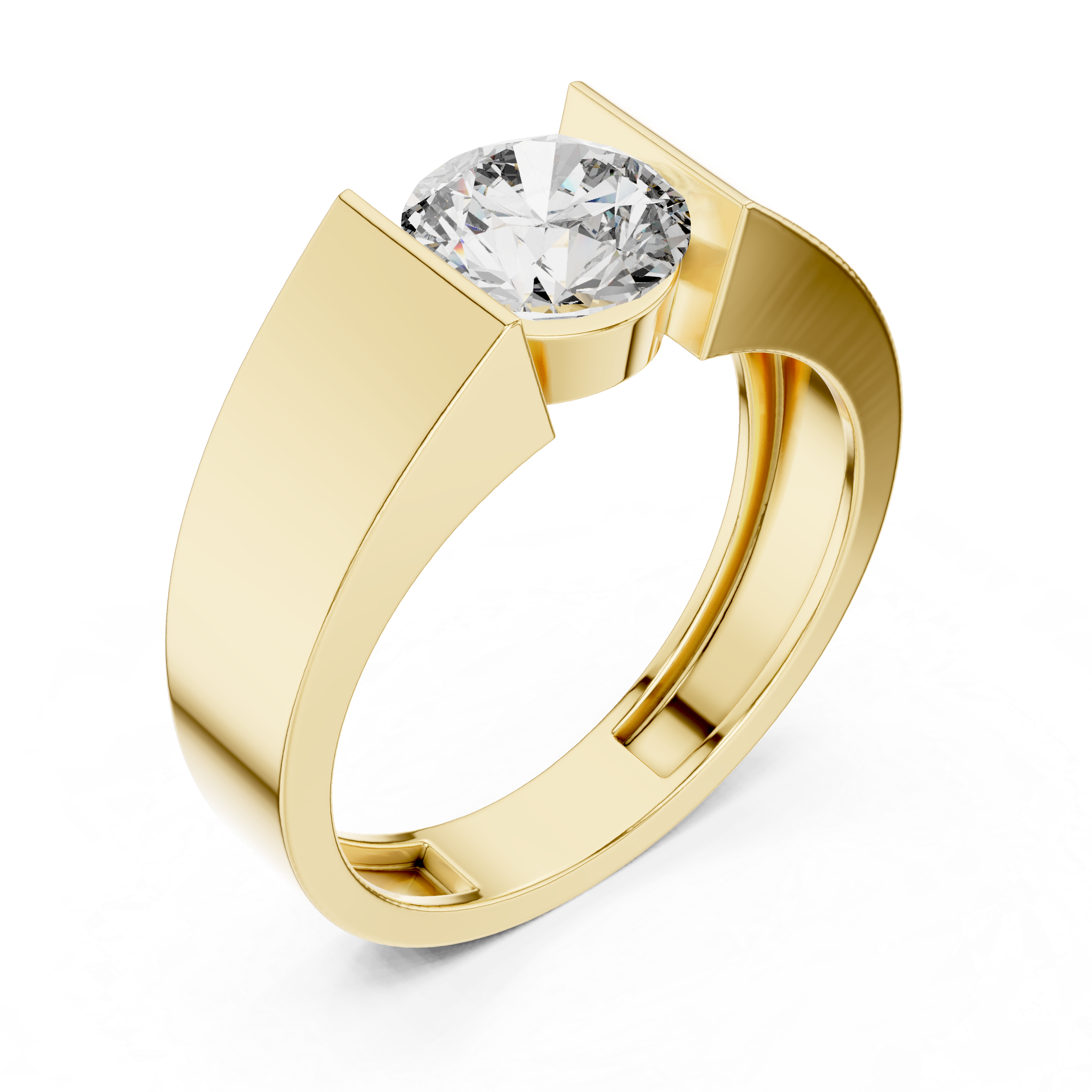 Modern Bold Diamond Ring