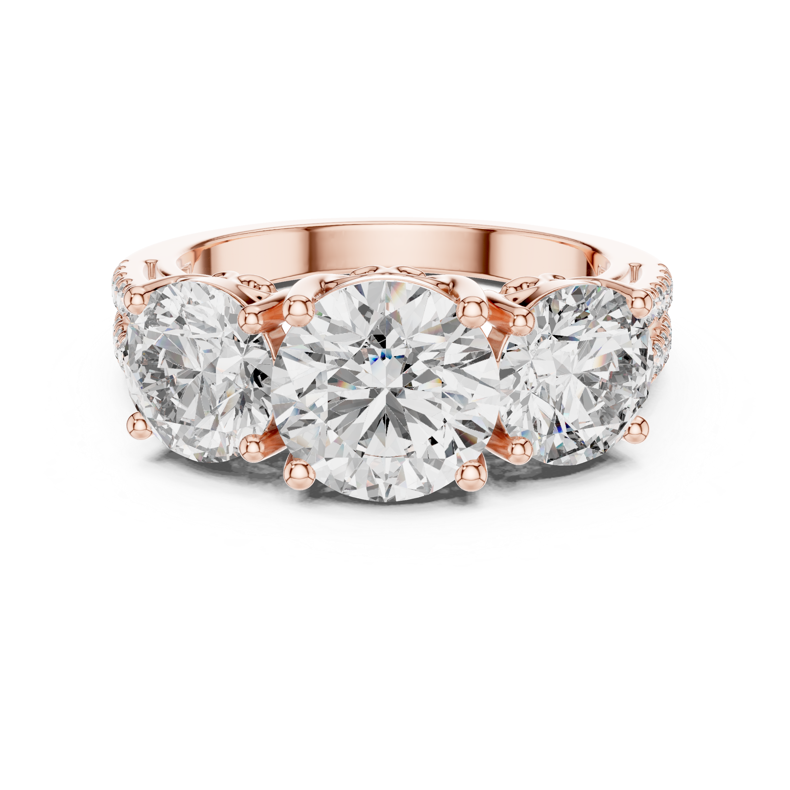 Luxury Three Stone Diamond Ring