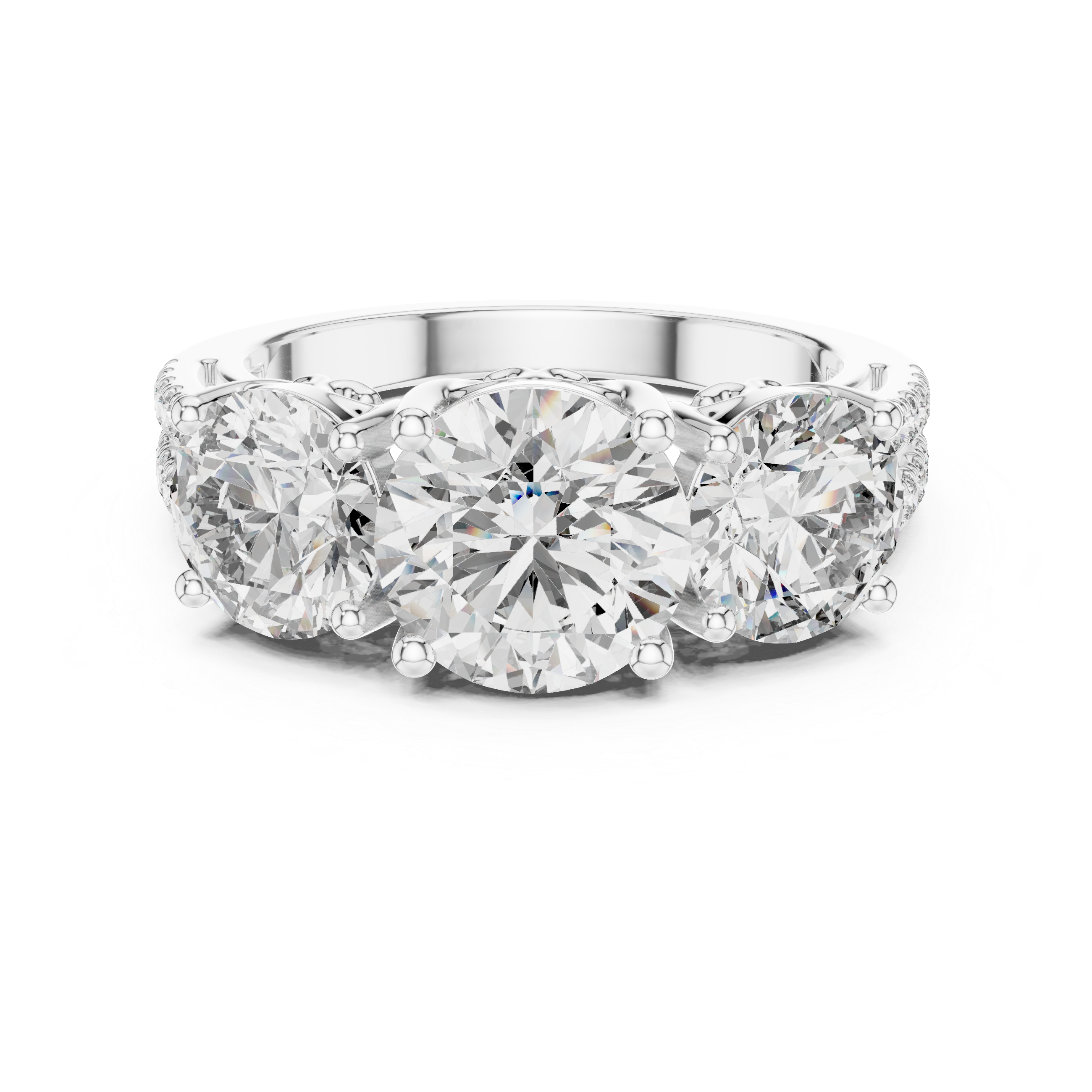 Luxury Three Stone Diamond Ring