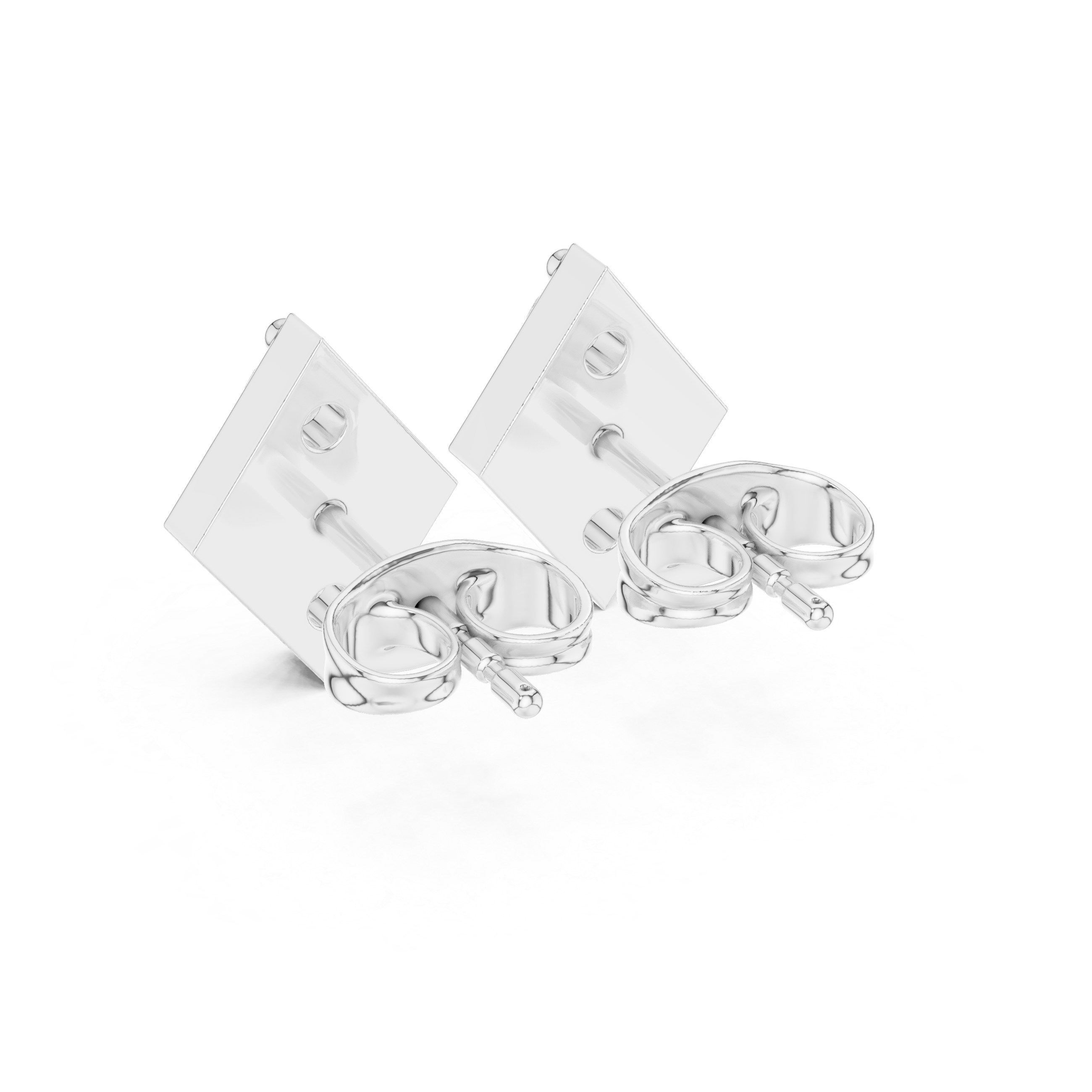 Diamond Line Geometric Stud Earrings