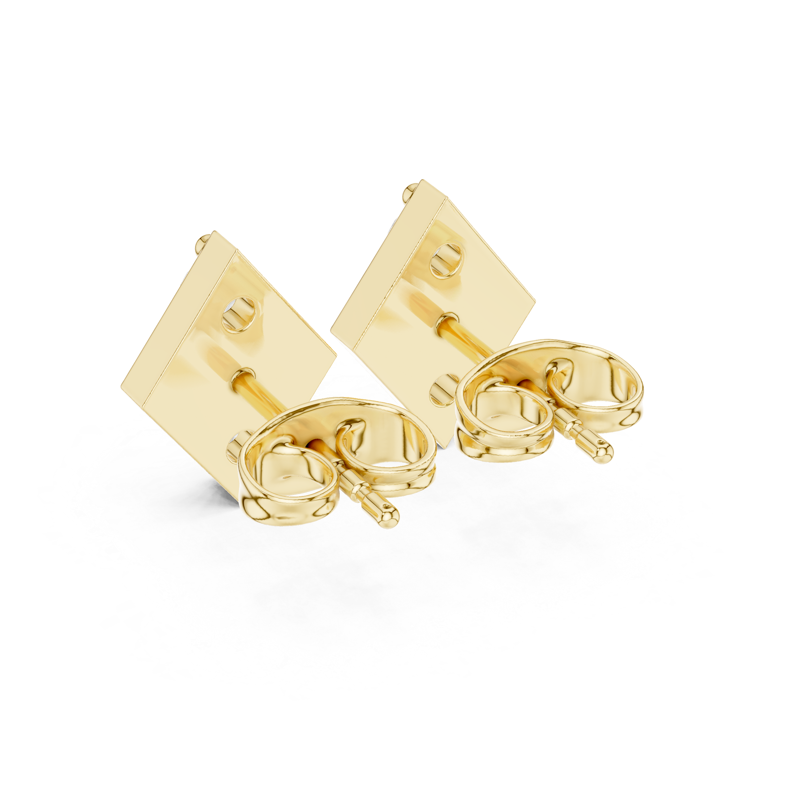 Diamond Line Geometric Stud Earrings
