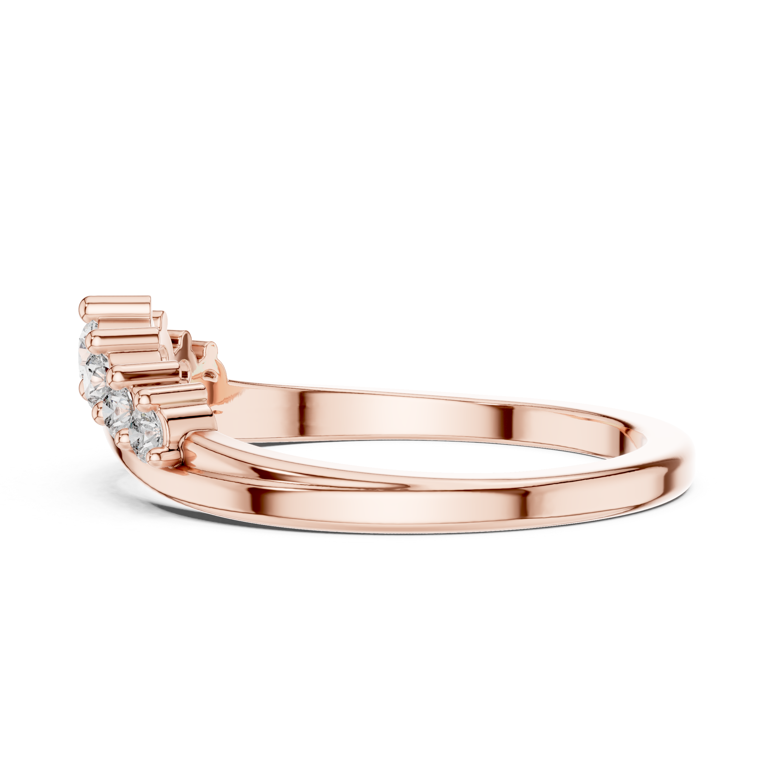Curved Seven Stone Diamond Ring