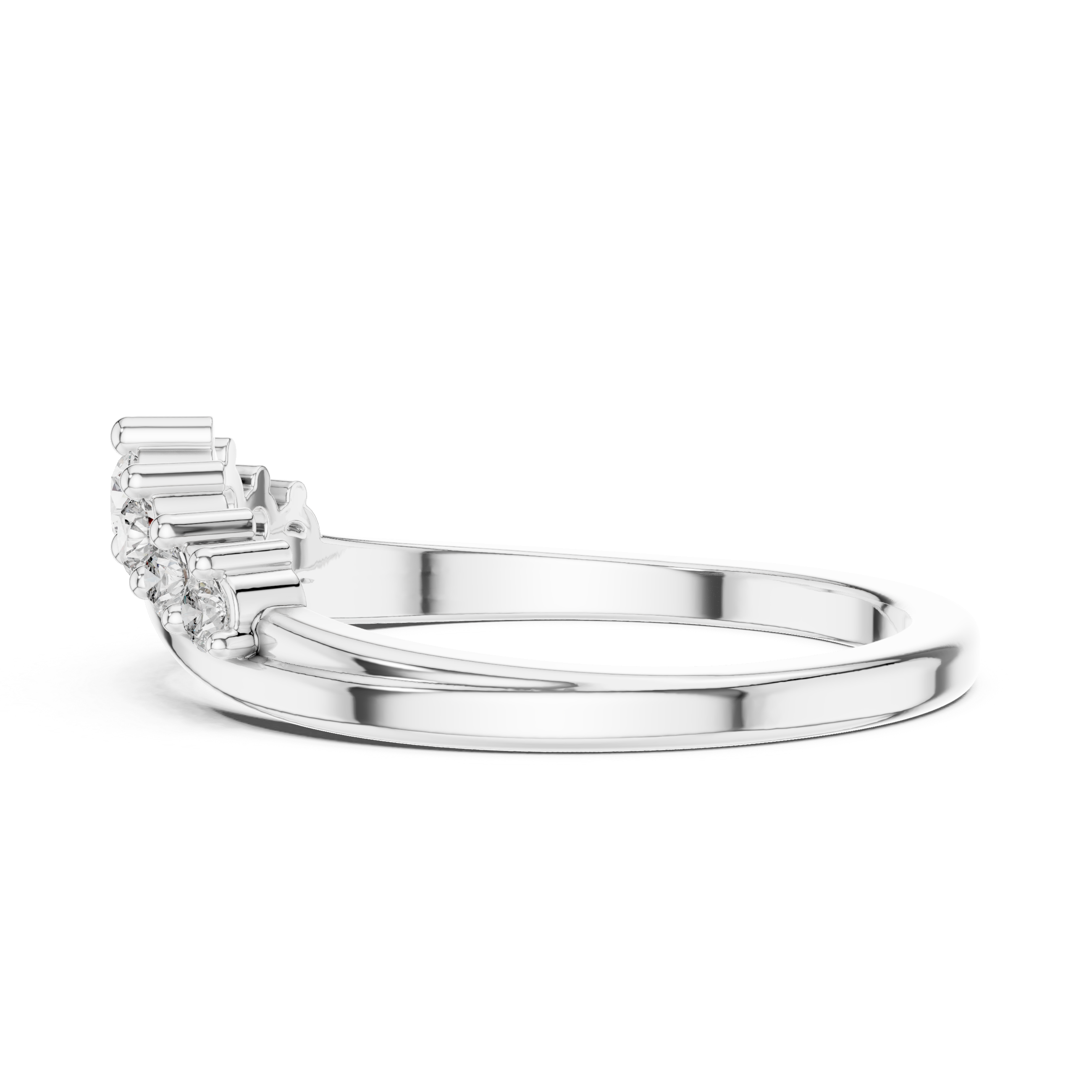 Curved Seven Stone Diamond Ring