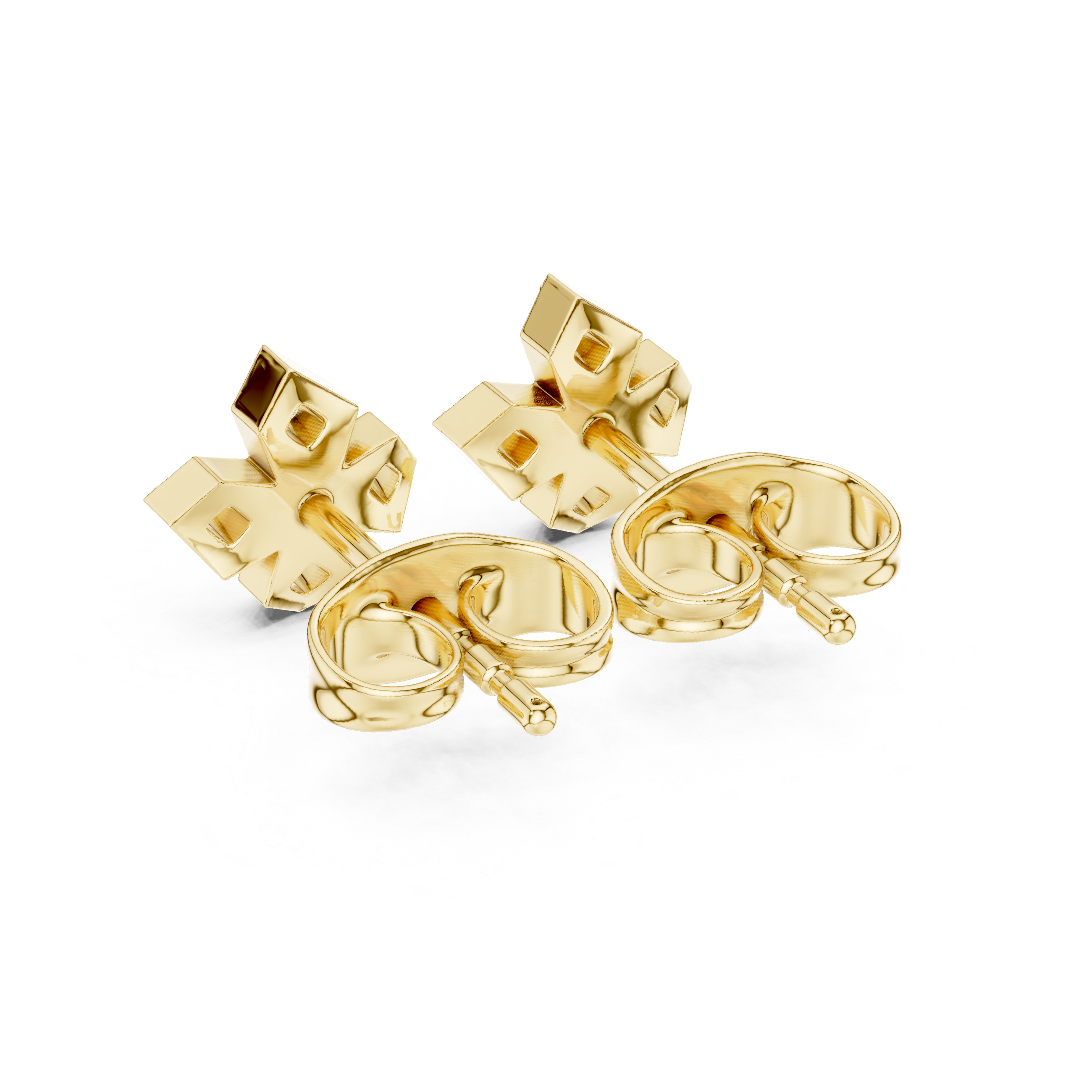 Diamond Cross Cluster Stud Earrings