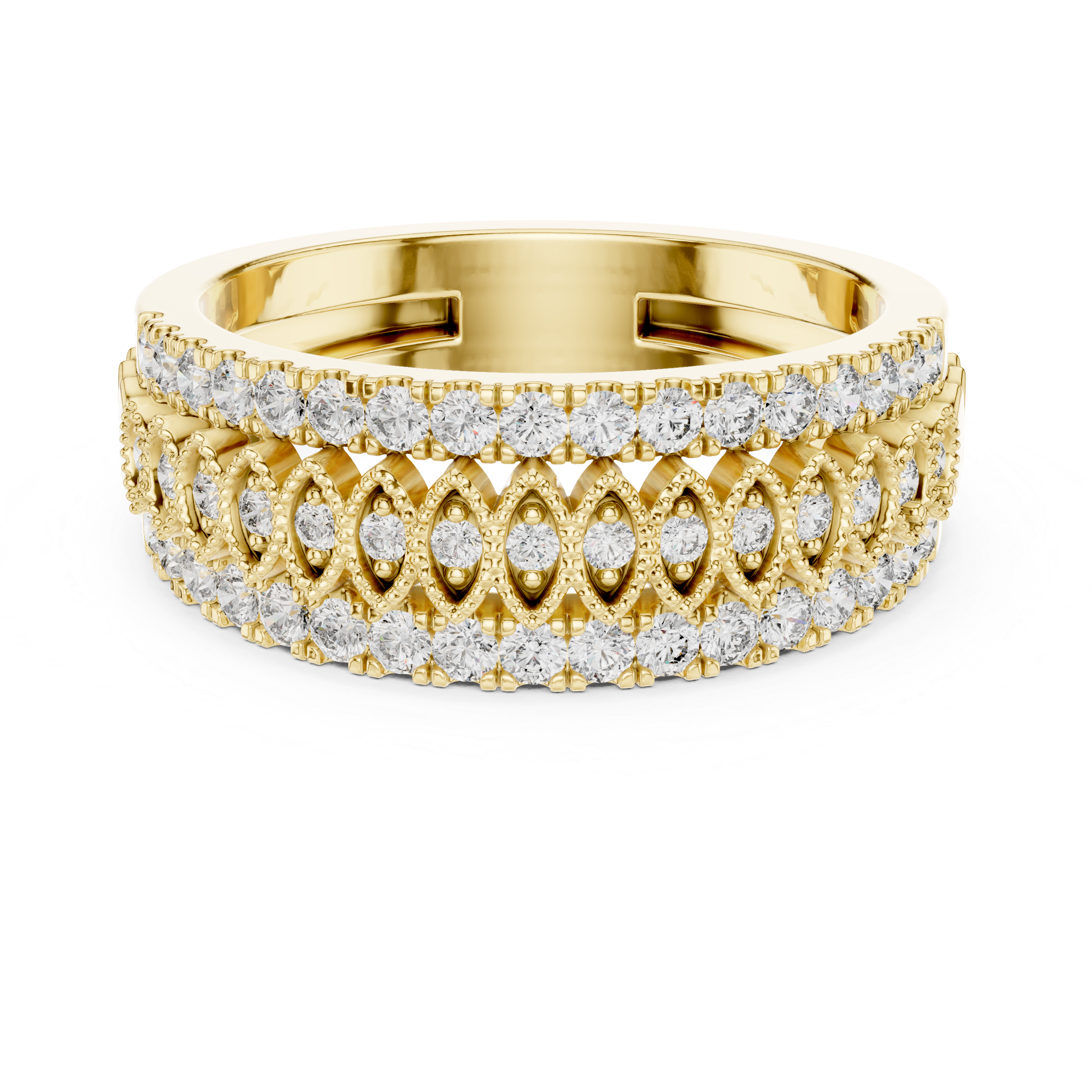 Vintage-Inspired Diamond Band Ring