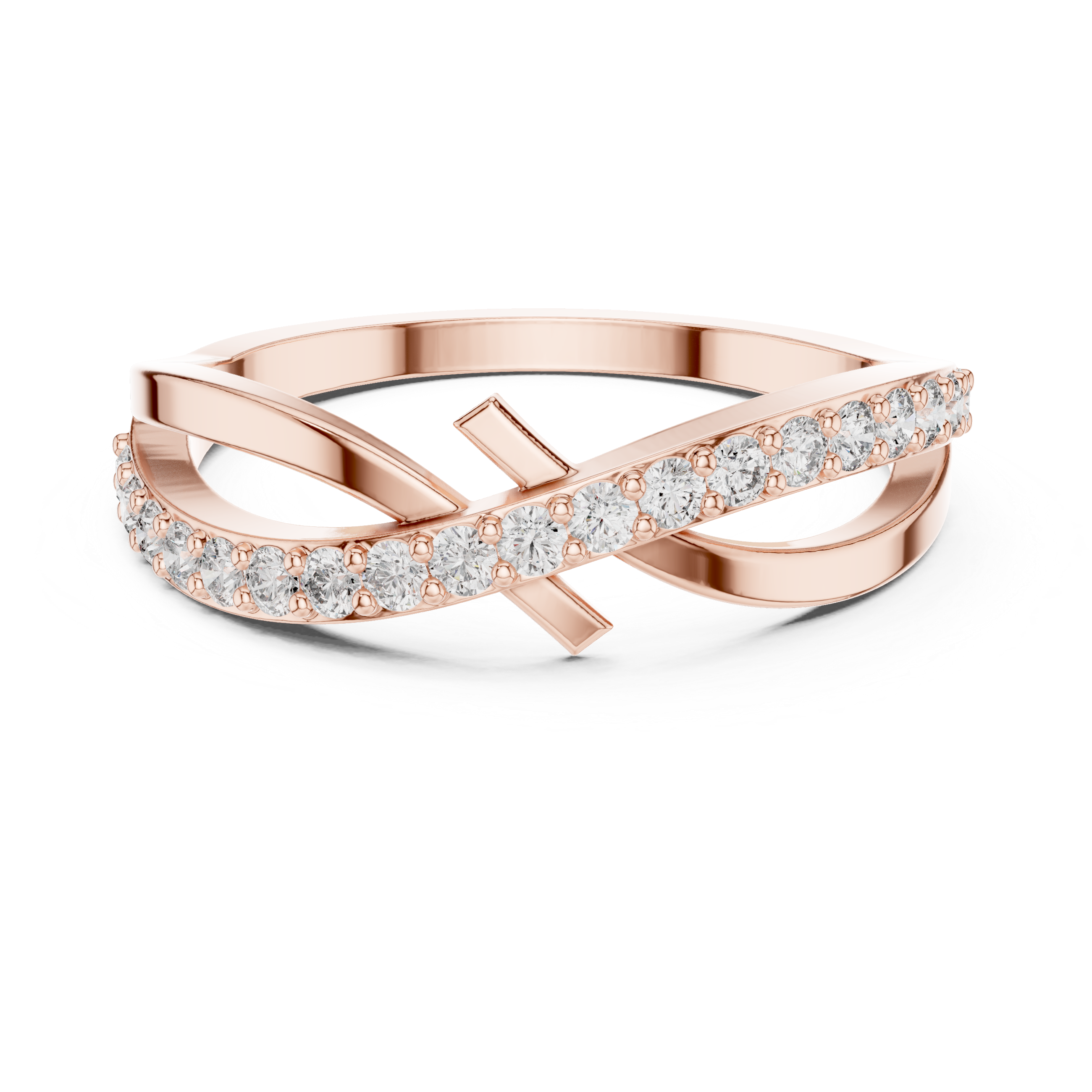 Infinity Diamond Crossover Ring