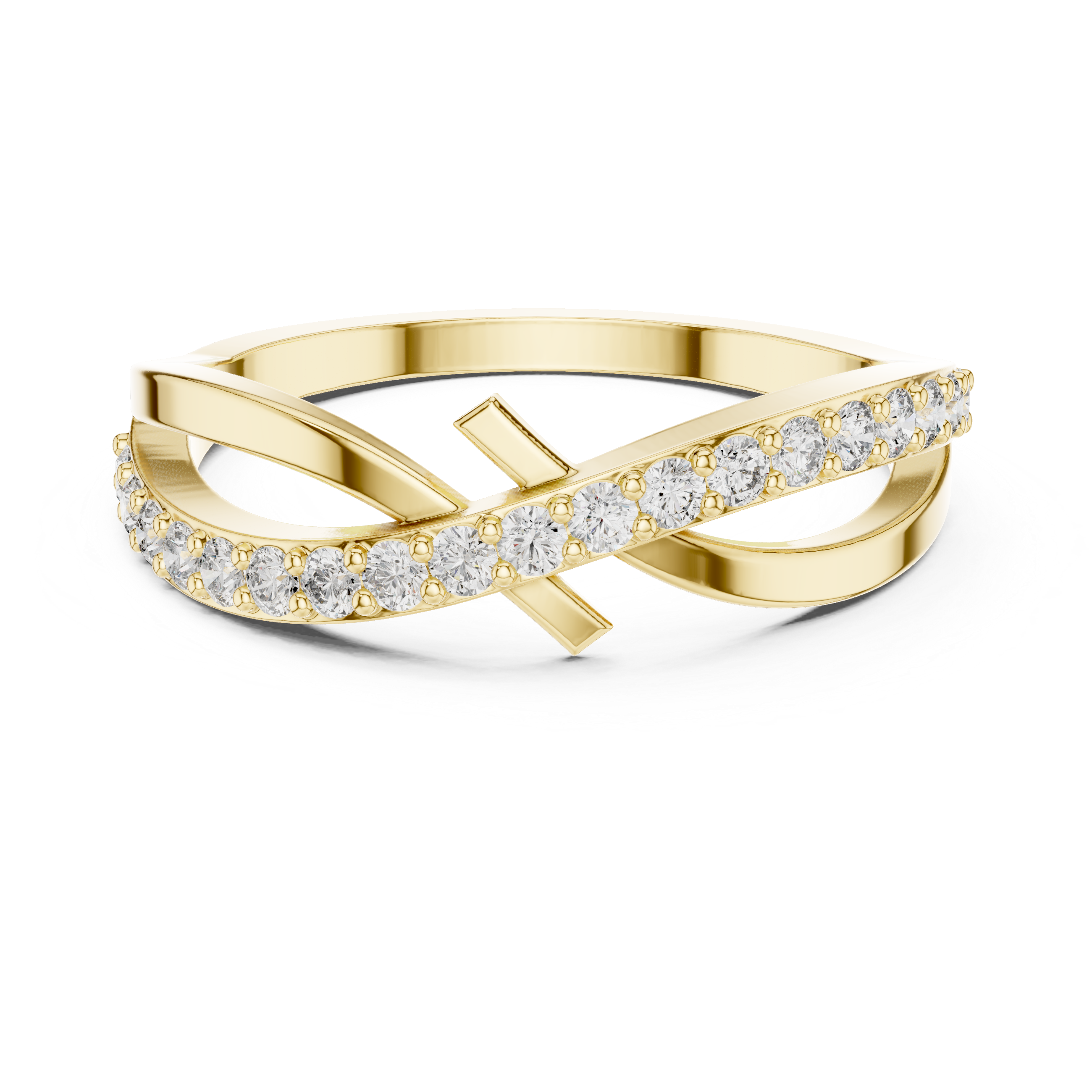 Infinity Diamond Crossover Ring