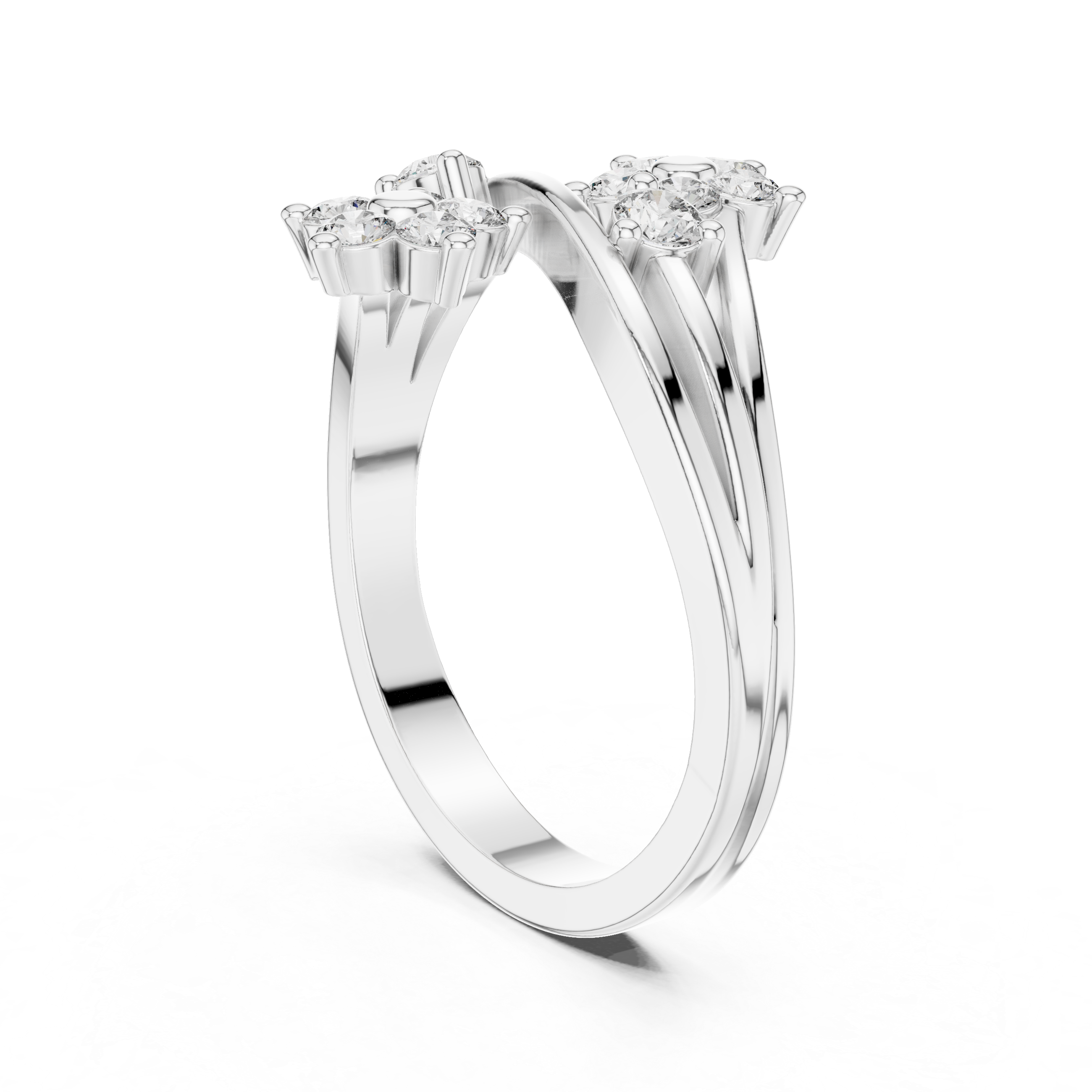 Floral Diamond Wrap Ring