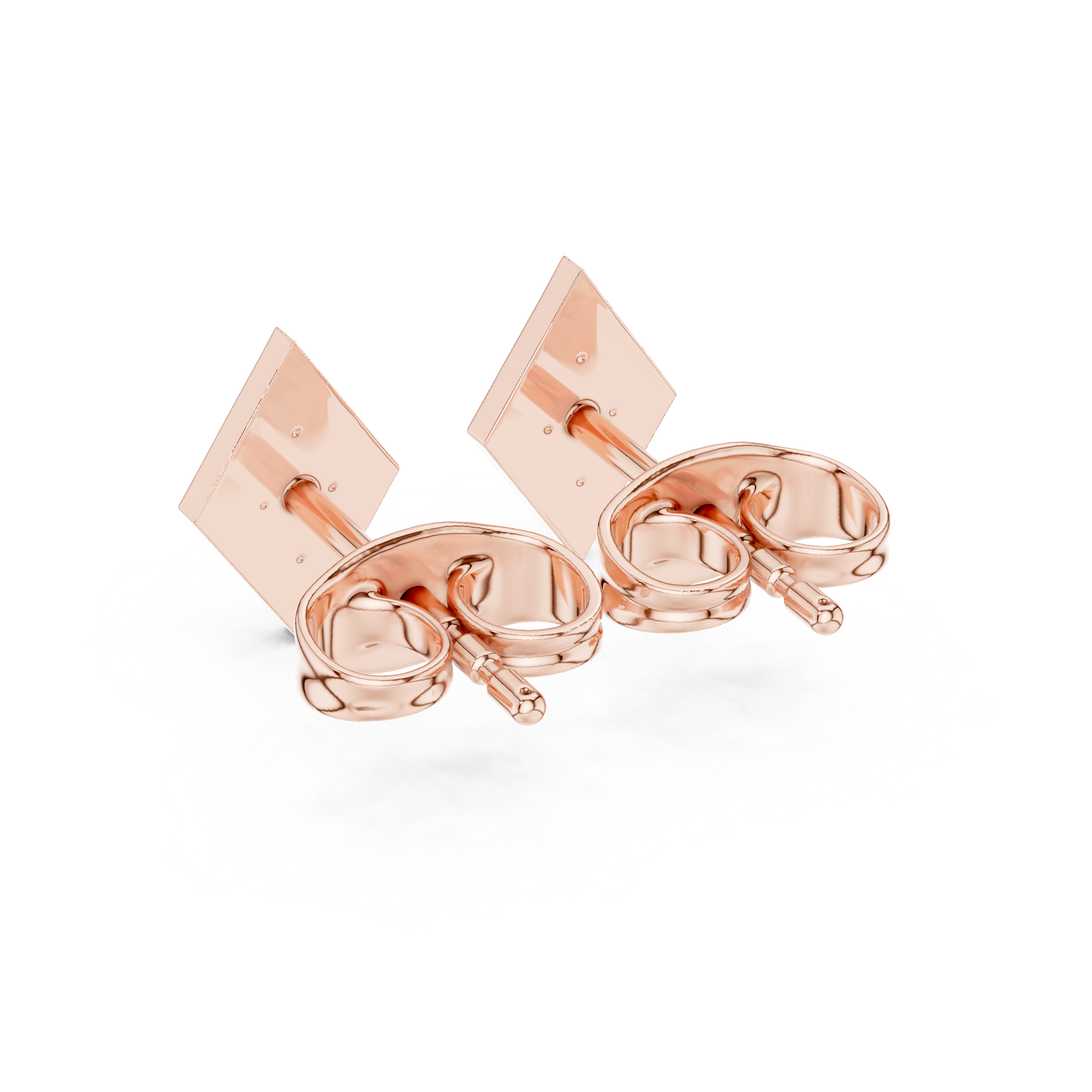 Diamond Shape Pavé Cluster Stud Earrings