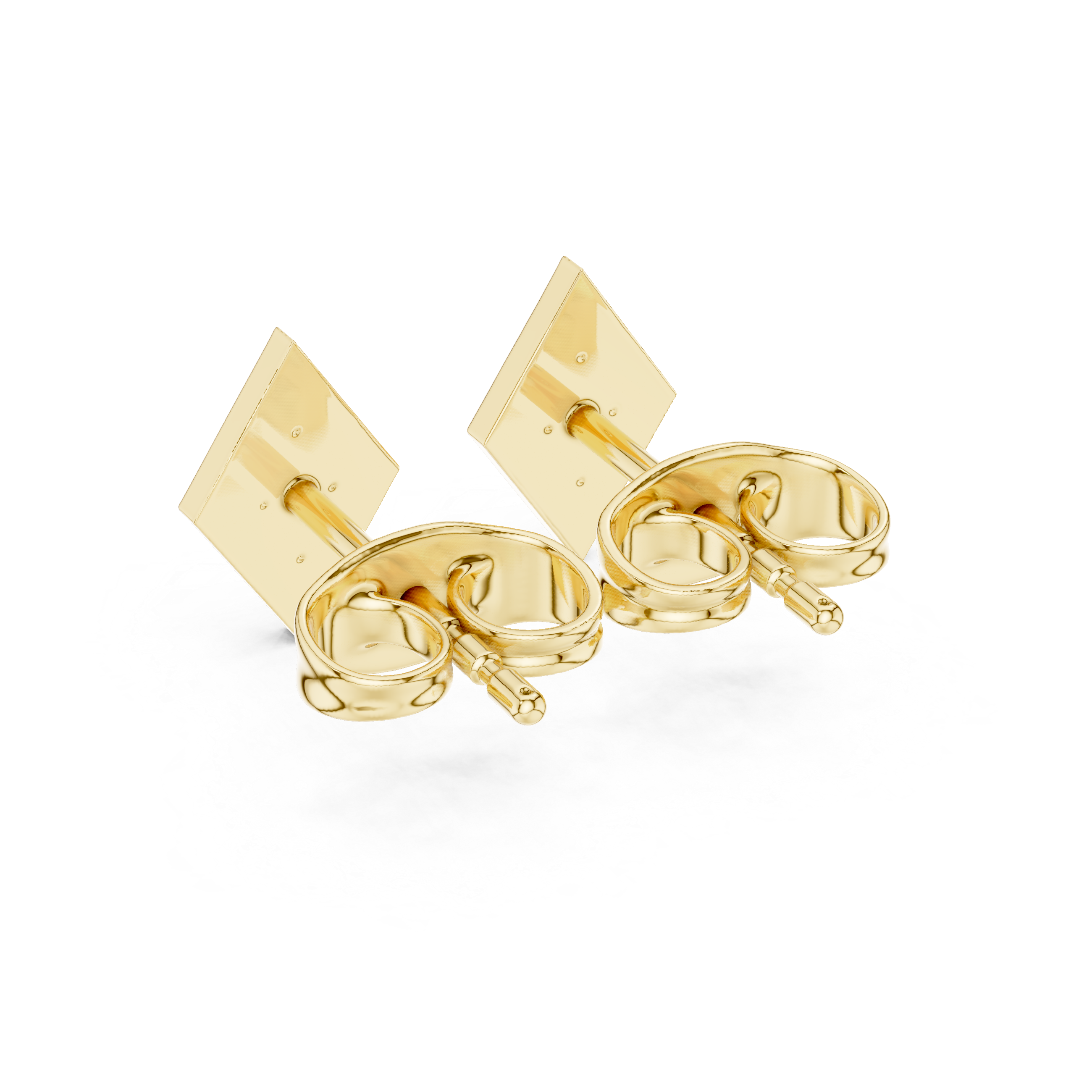 Diamond Shape Pavé Cluster Stud Earrings