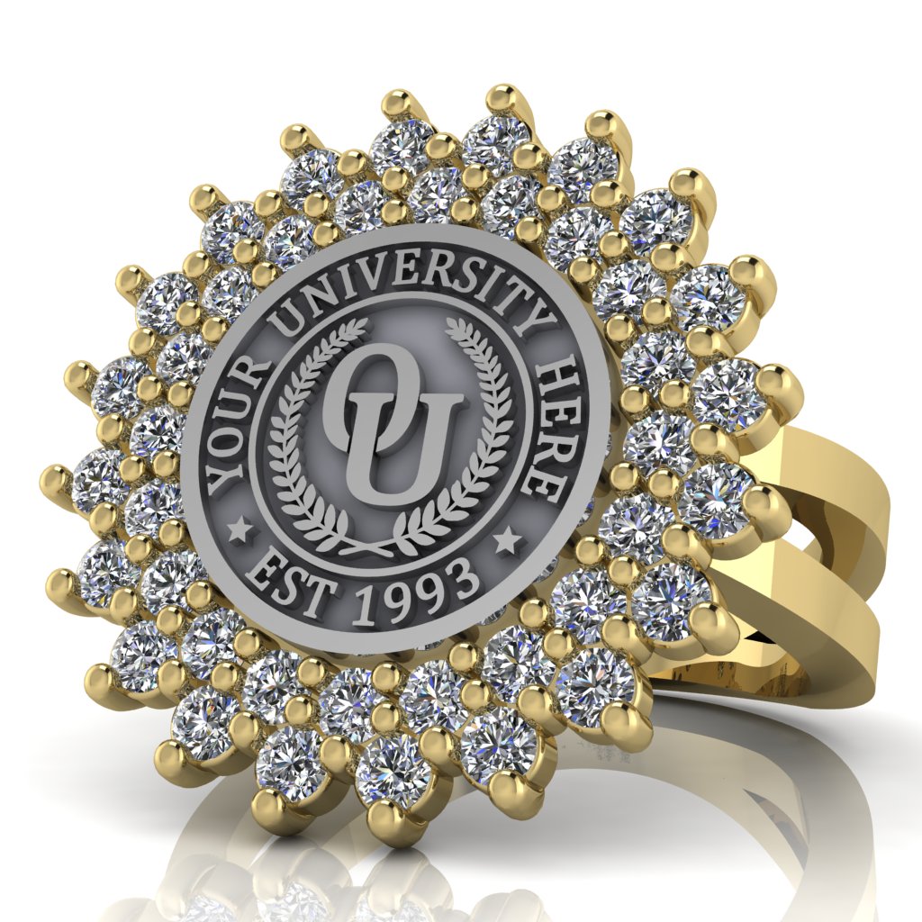 Splendid | Knife Edge Band Custom Collage Ring