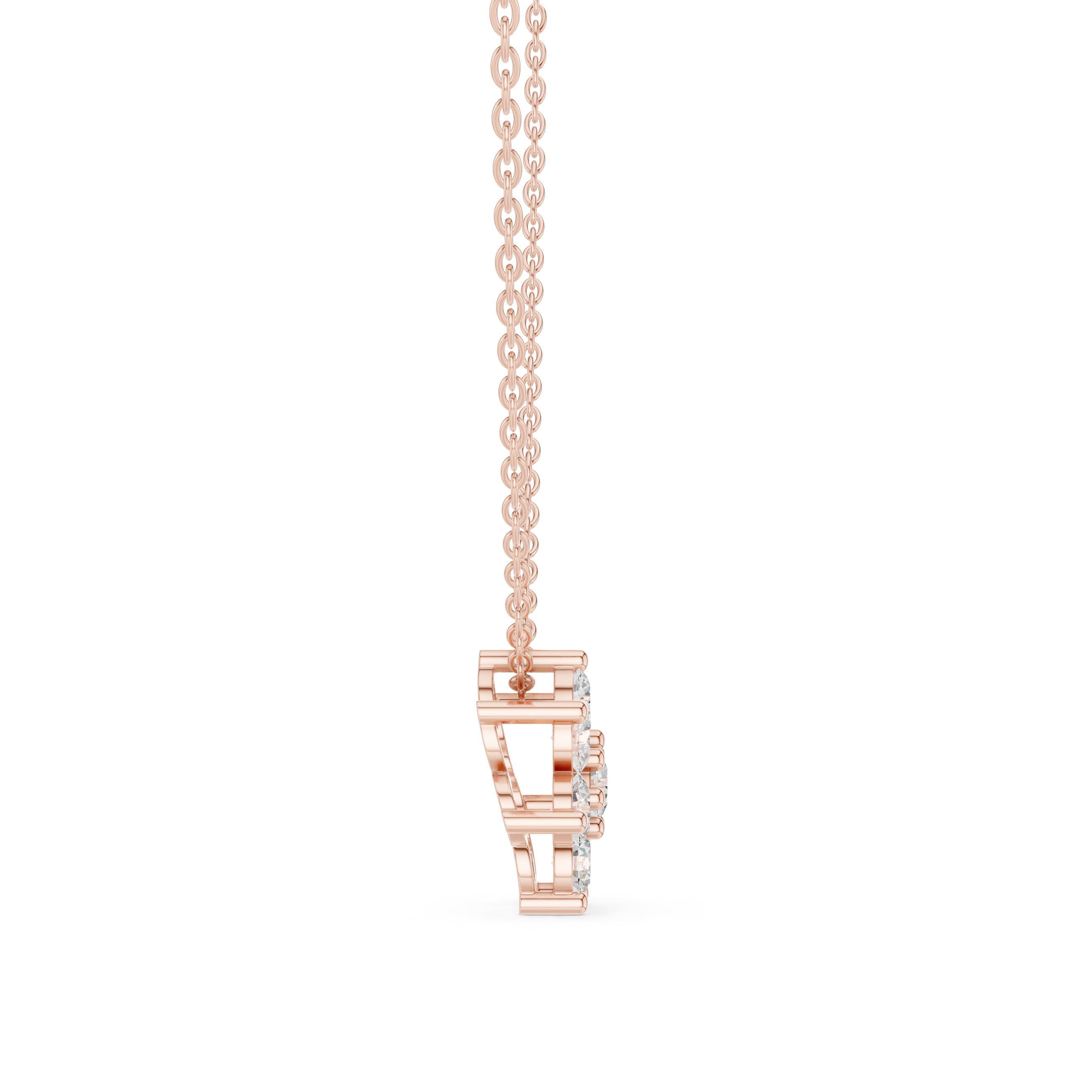 Classic Floral Cluster Diamond Necklace