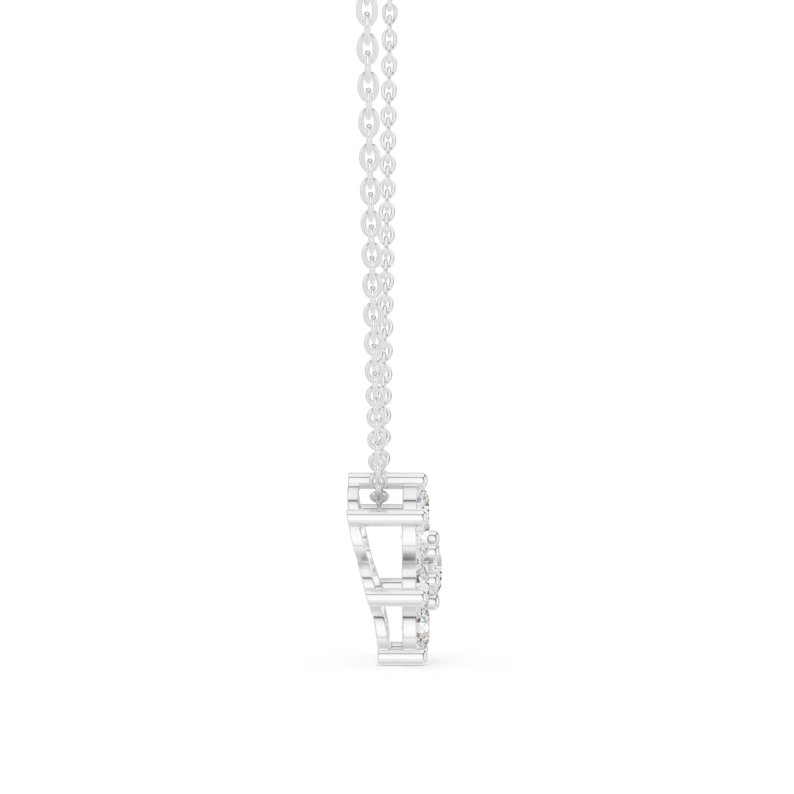Classic Floral Cluster Diamond Necklace