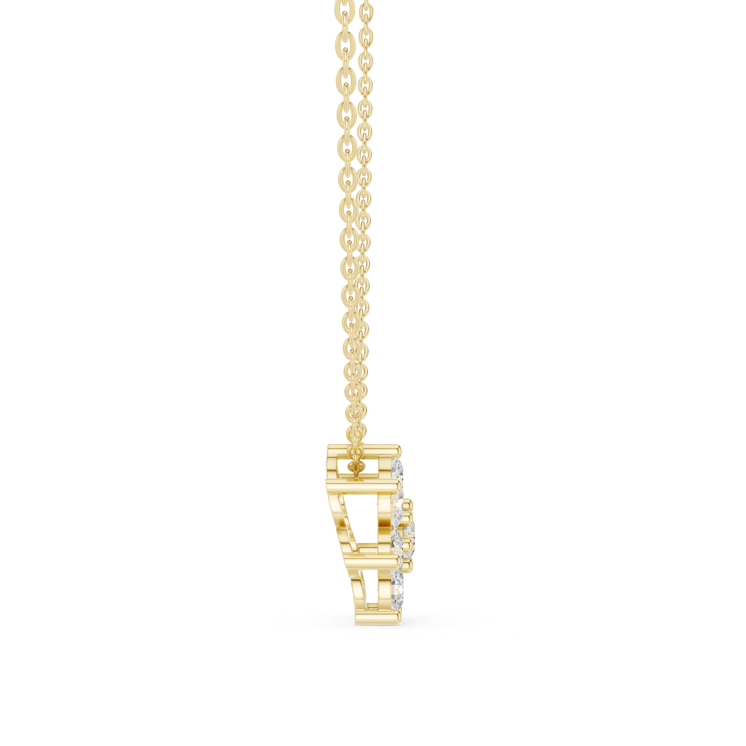 Classic Floral Cluster Diamond Necklace