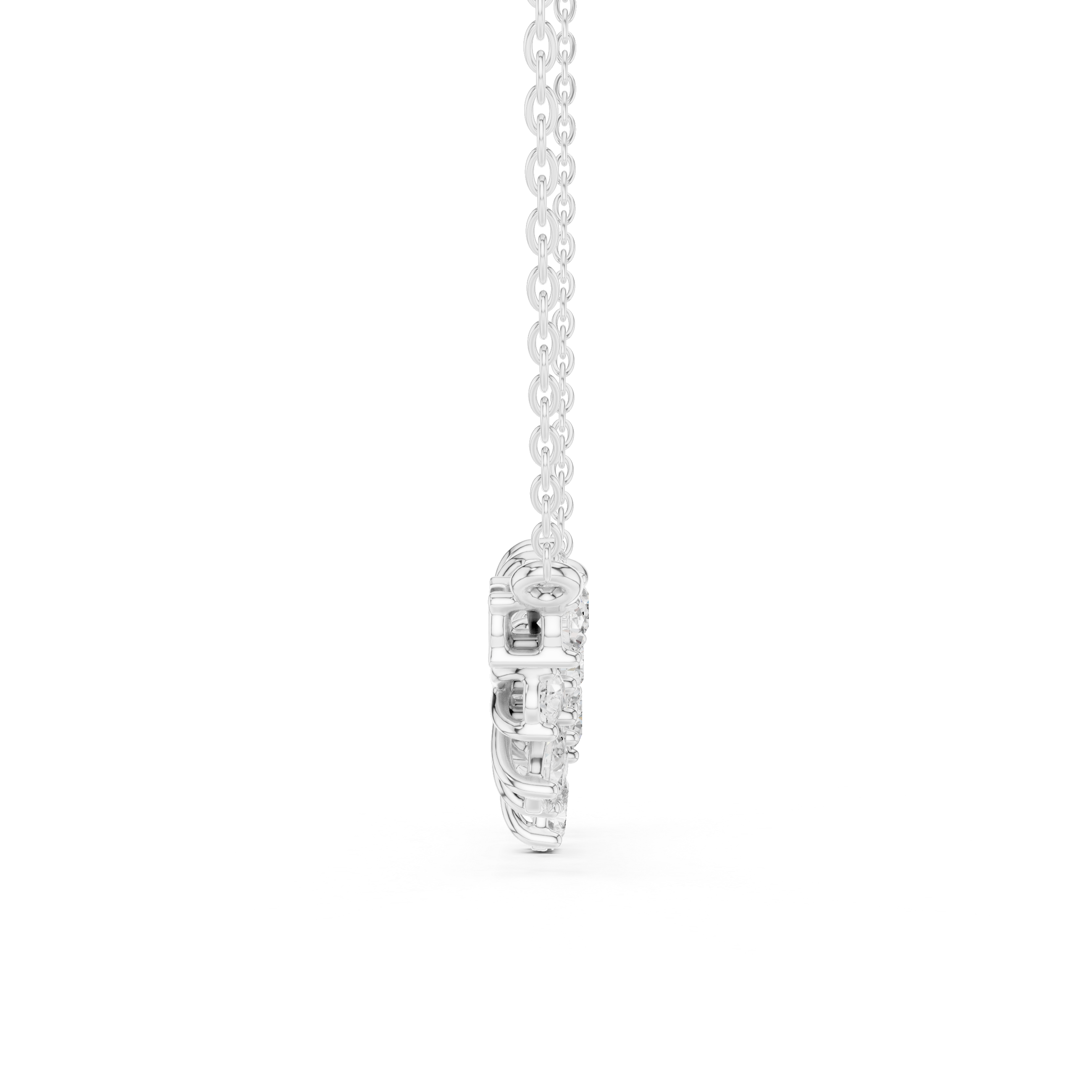Floral Cluster Diamond Necklace