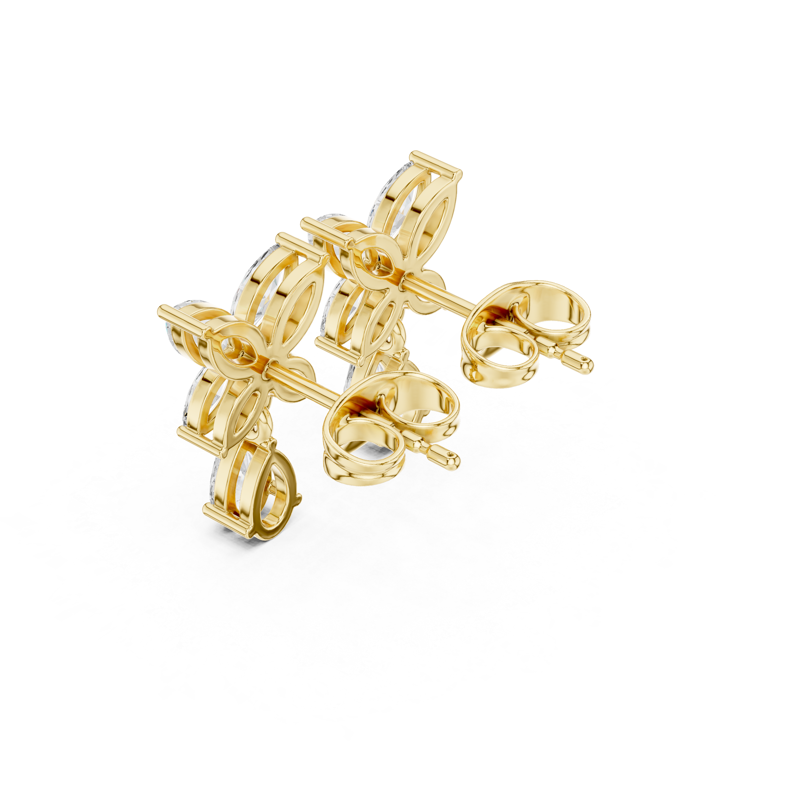 Marquise & Pear Cut Drop Earrings – Floral Inspired Elegant Design
