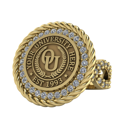 Arrecerat | Infinity Pave Band Custom Collage Ring