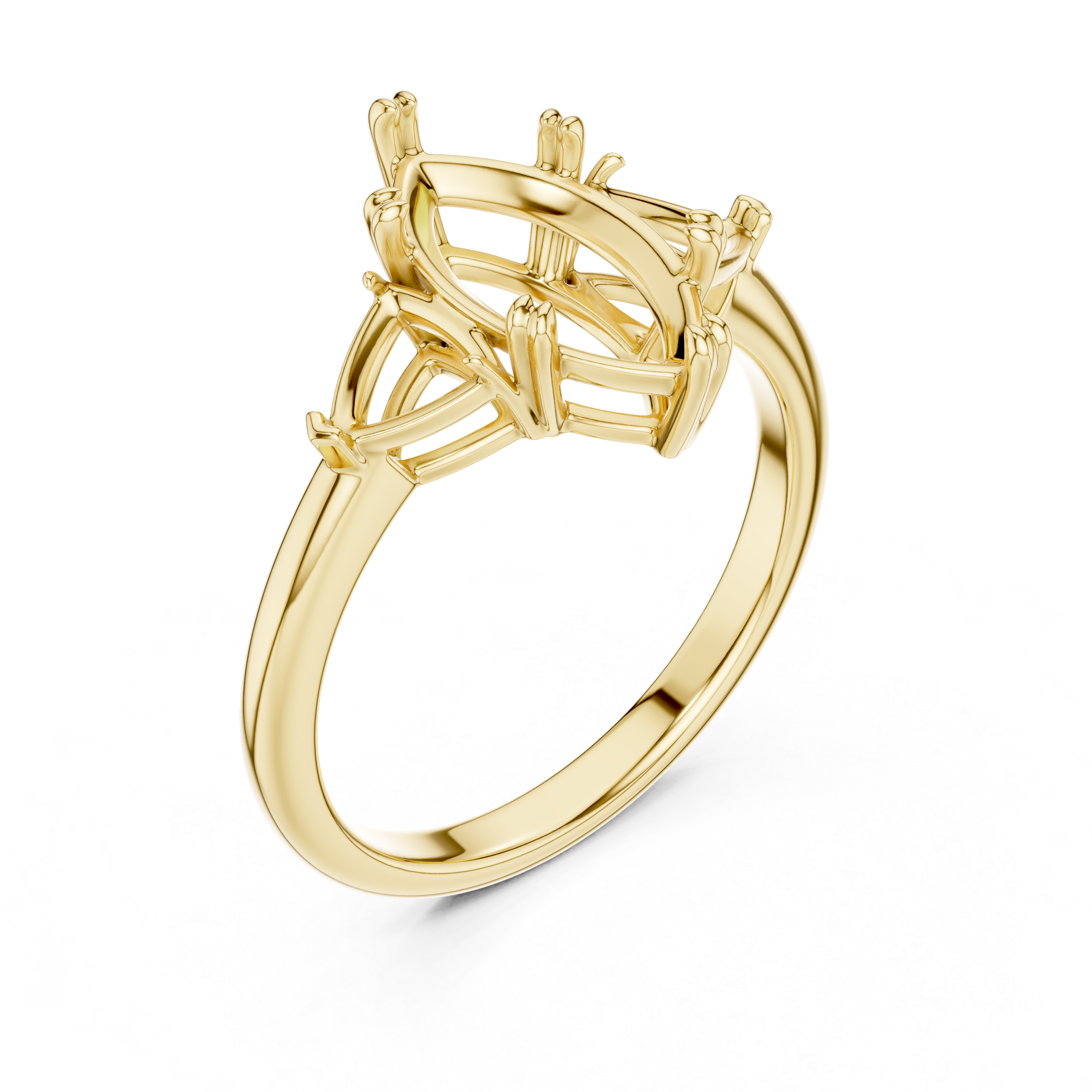Marquise Cut Three-Stone Diamond Engagement Ring
