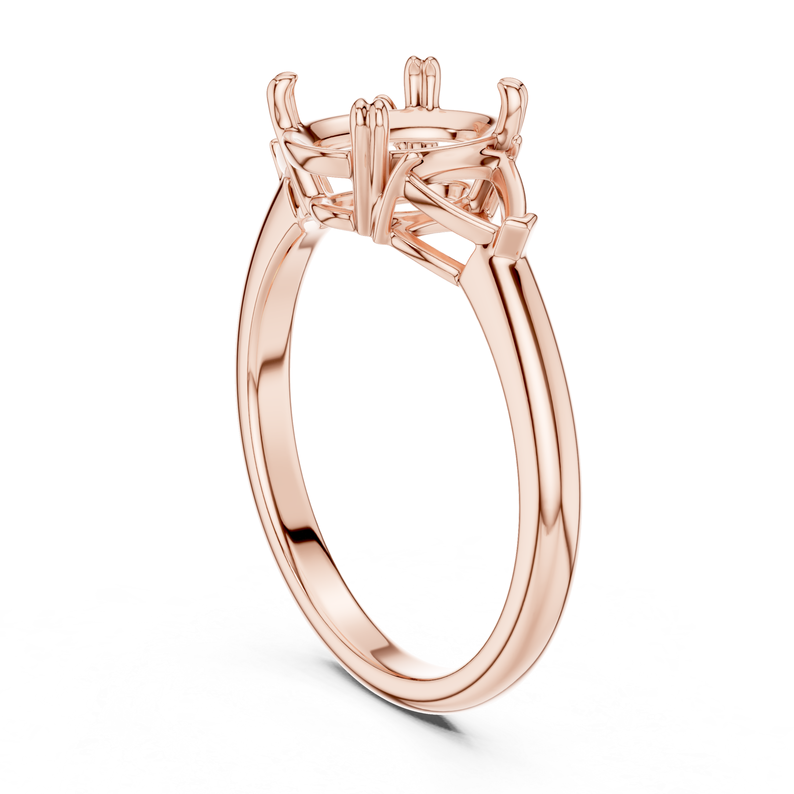 Oval Cut Three-Stone Diamond Engagement Ring